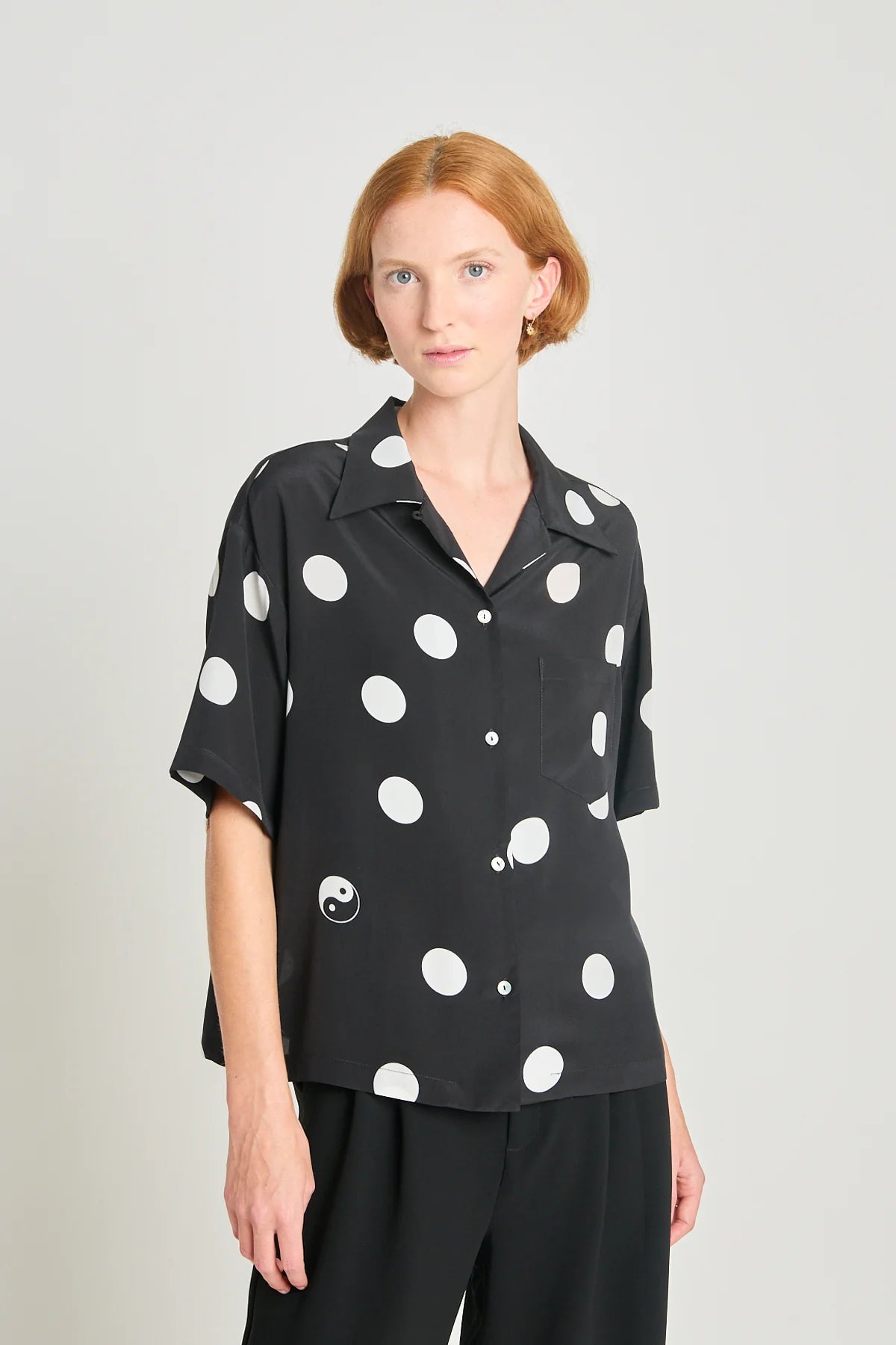 Twenty Seven Names - Perfect Circle Shirt - Black Polka dot