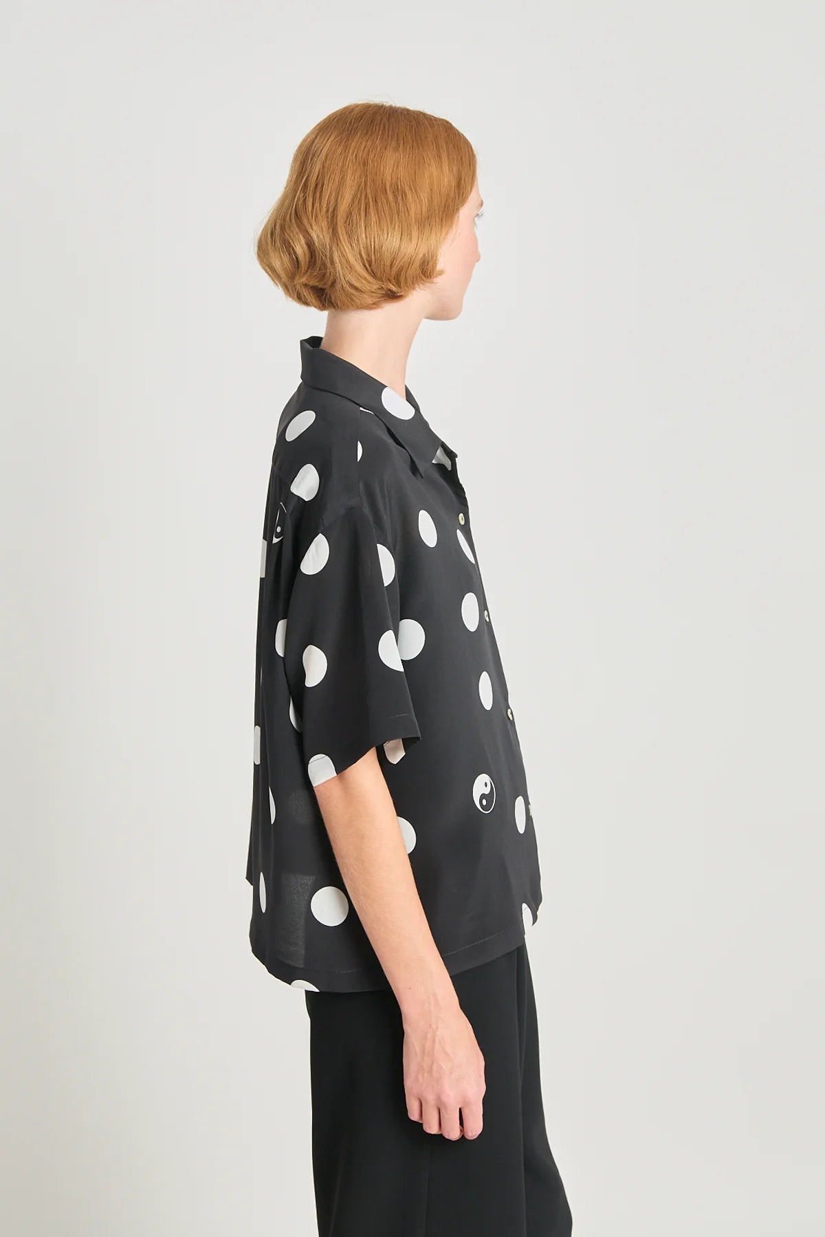 Twenty Seven Names - Perfect Circle Shirt - Black Polka dot
