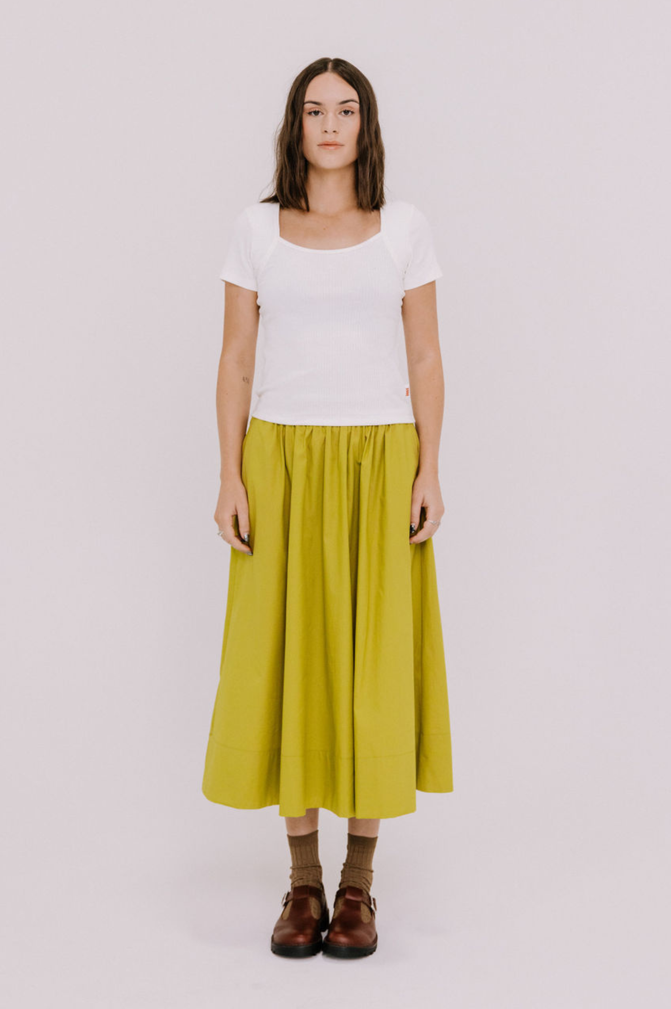 Annie - Blake Skirt - Chartreuse