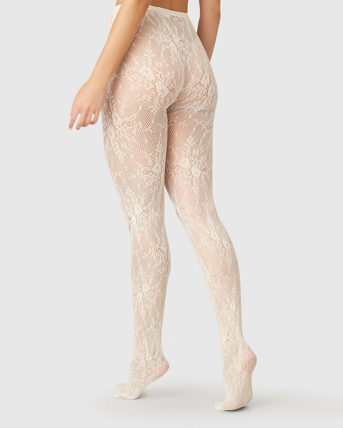 Swedish Stockings - Rosa Lace Tights - Ivory