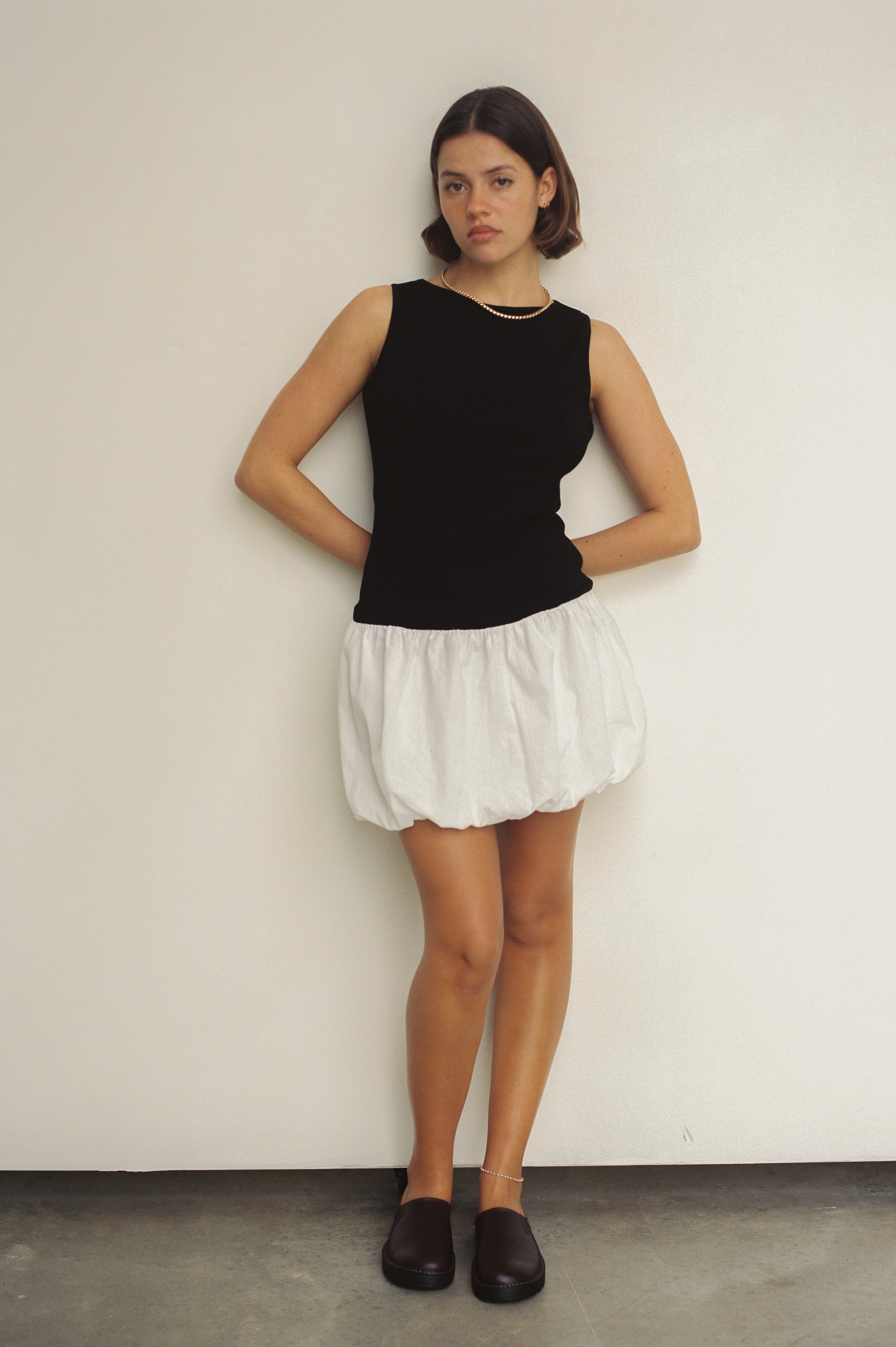 LAST ONE | Commonplace - Celebration Dress - Black/White