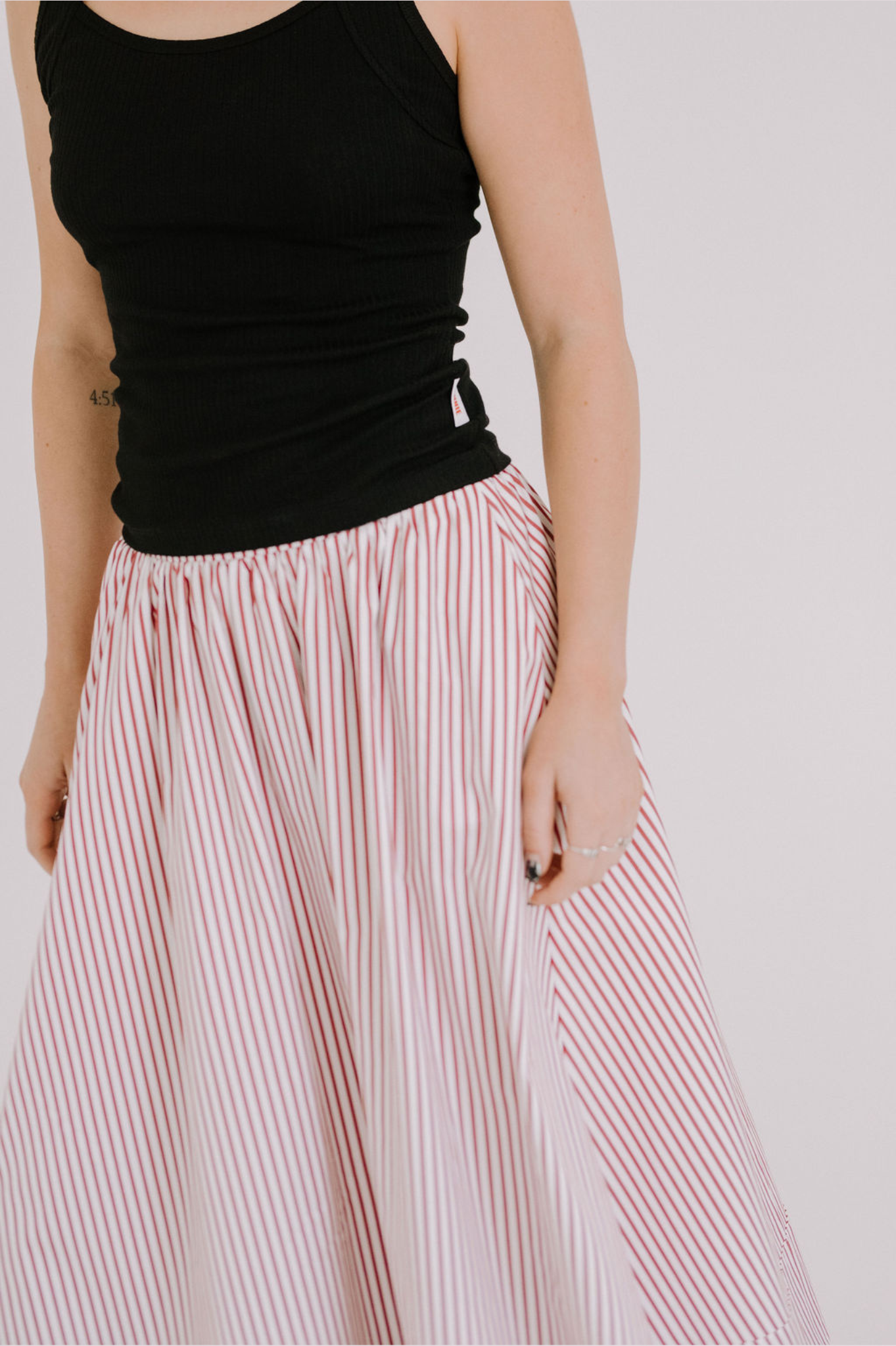 Annie - Juni Ribbed Tank - Black