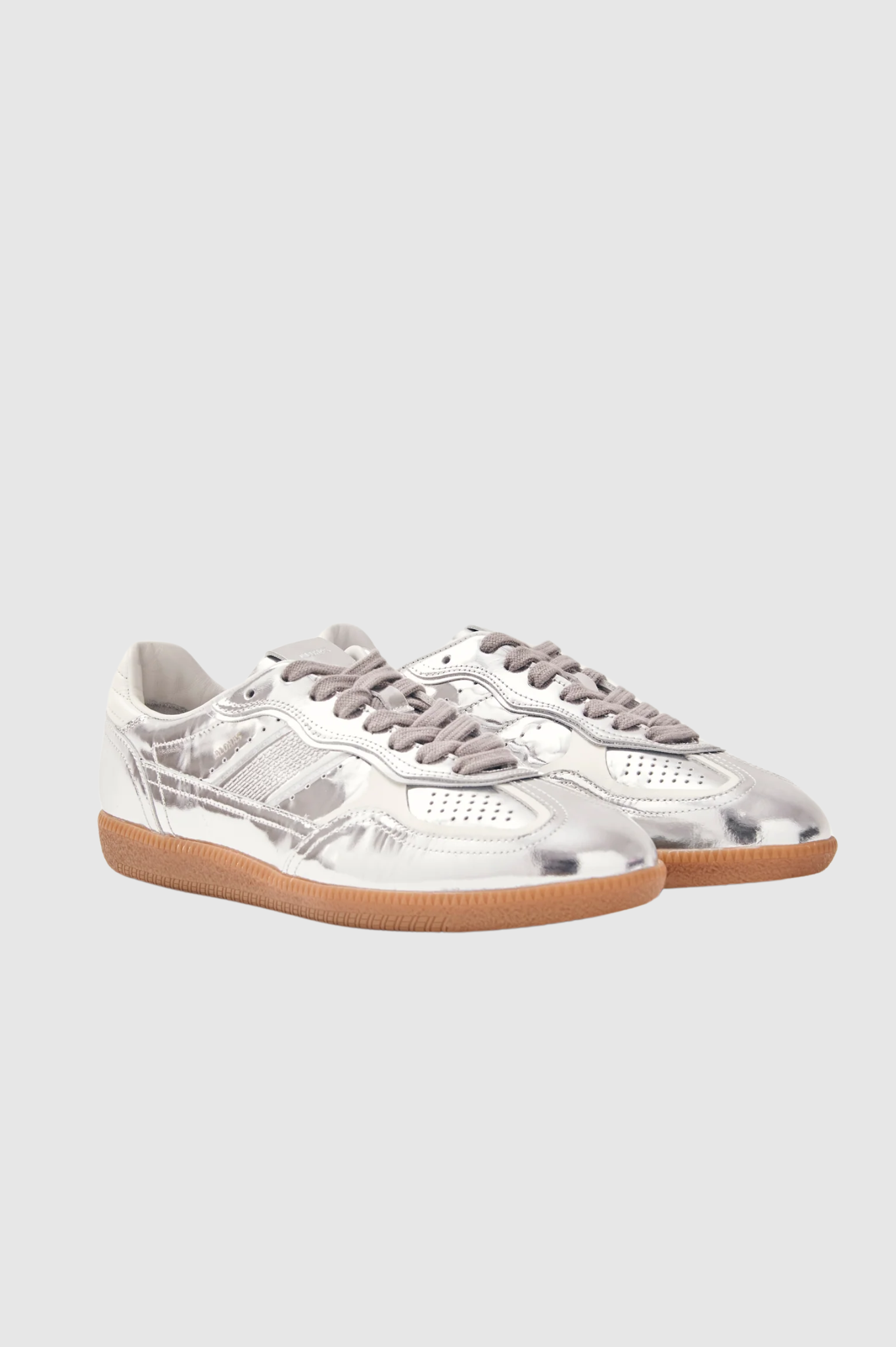 Alohas - Tb.490 Rife Shimmer Silver Cream Leather Sneakers