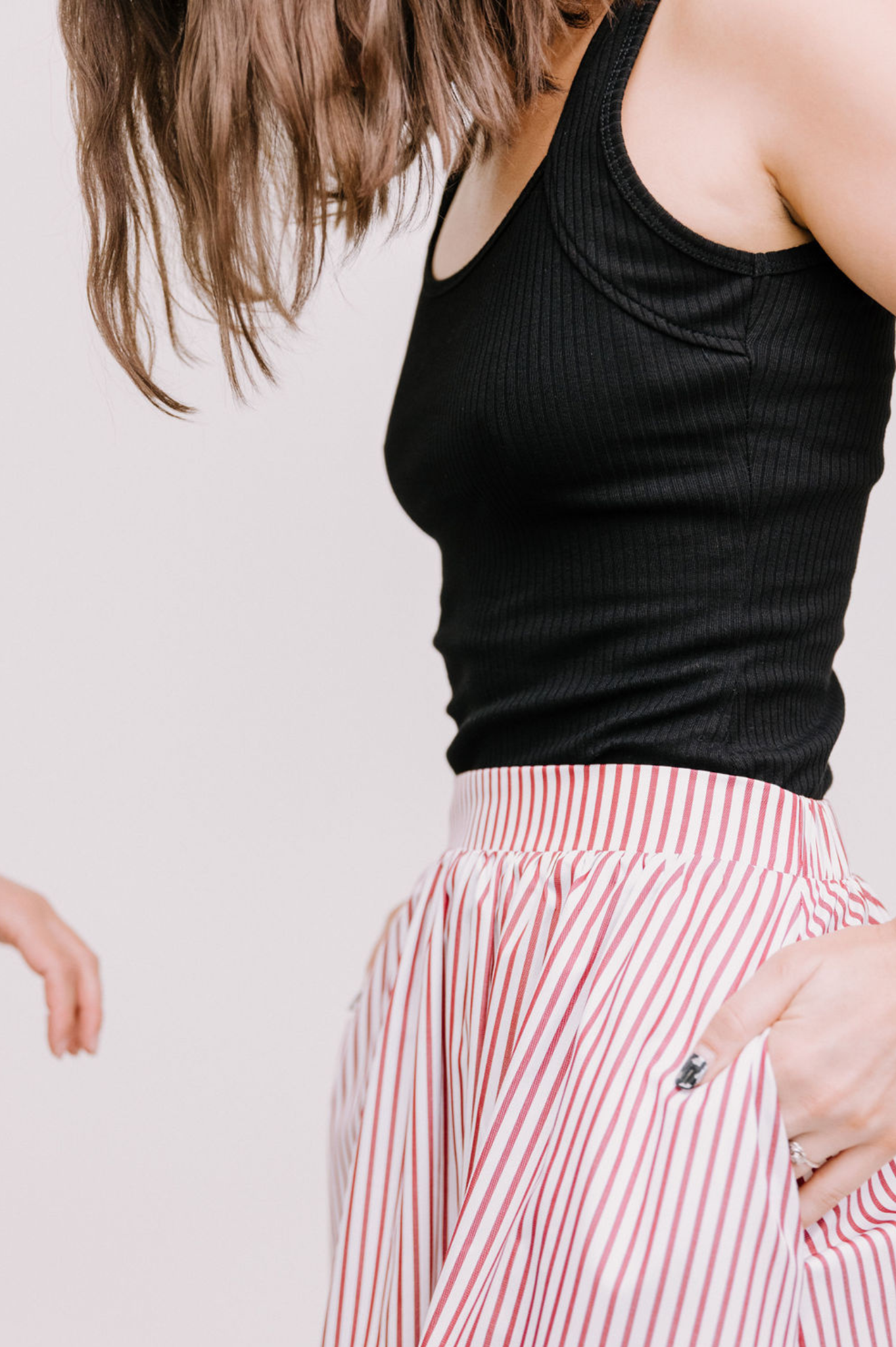 Annie - Juni Ribbed Tank - Black