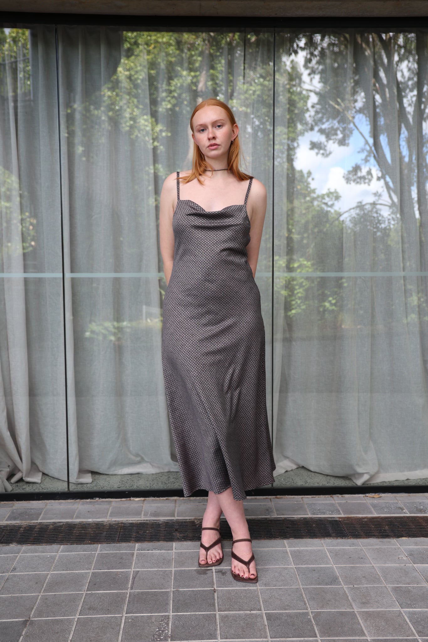 Annie - Smokeshow Slip Dress - Fine Floral