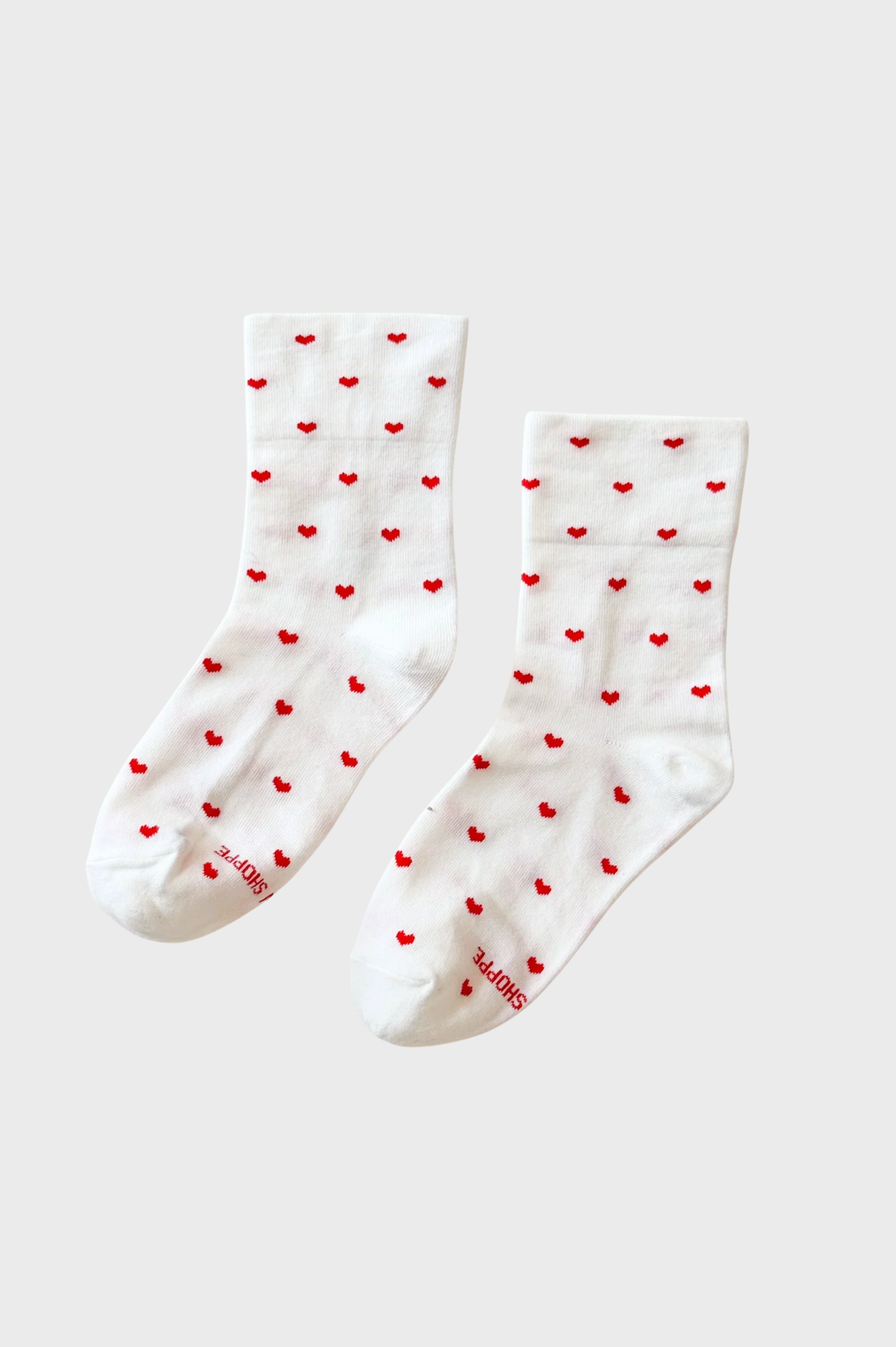 Le Bon Shoppe - Sneaker Socks - White/Red Heart