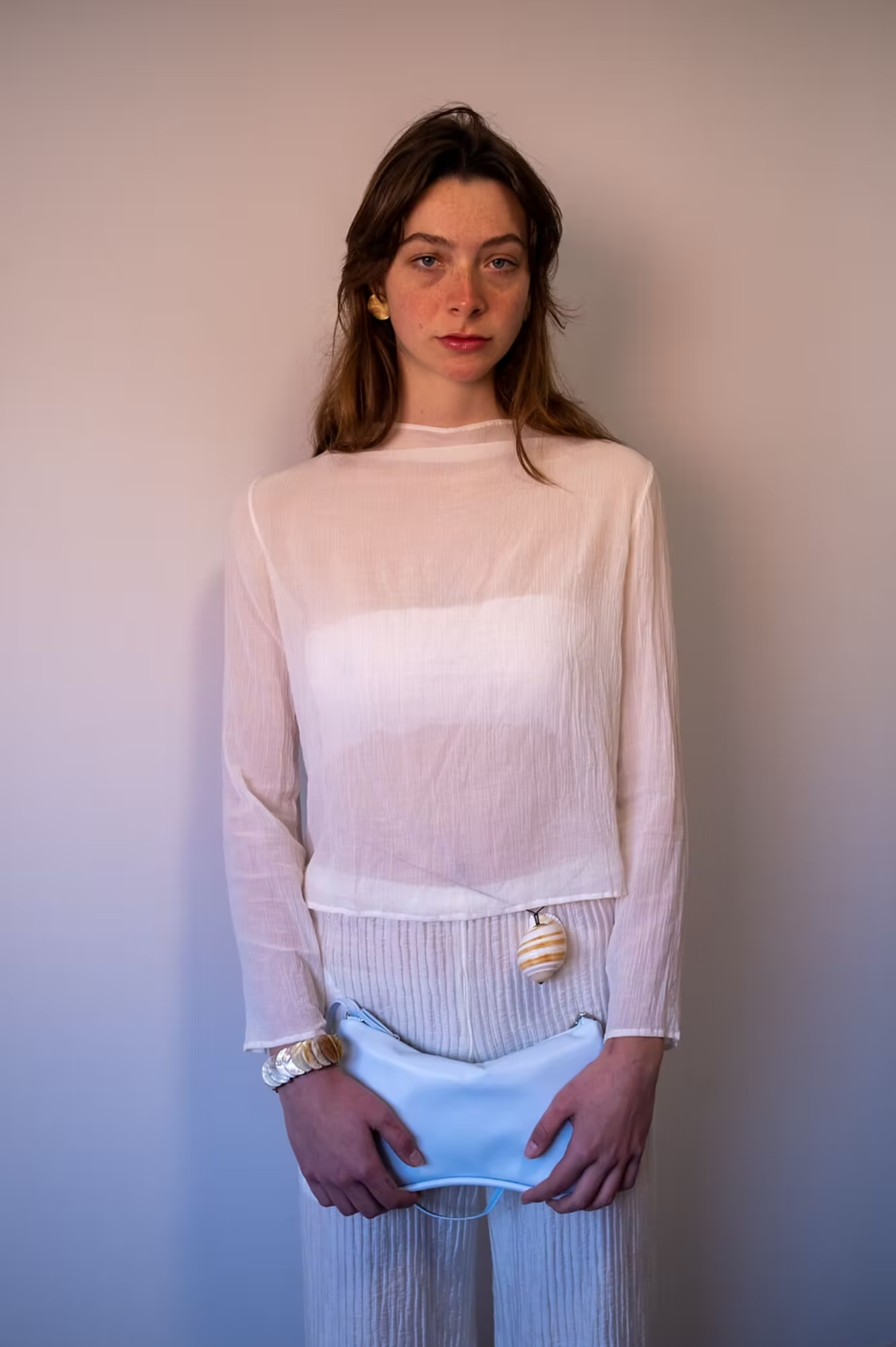 Oosterom - Crinkle Silk Skivvy - Ivory