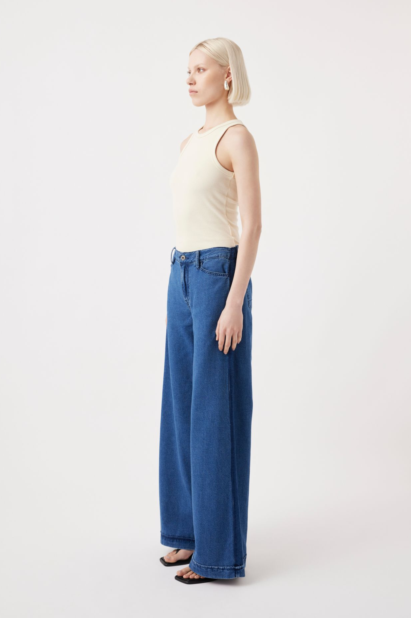 LAST ONE | Outland Denim - Leigh Mid Wide Long - Moderna Blue