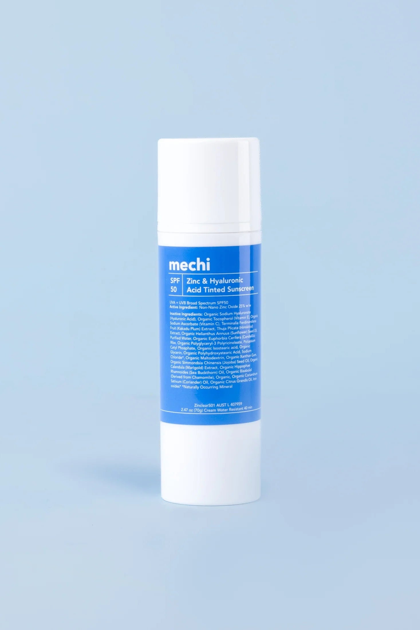 Mechi - Zinc & Hyaluronic Facial Sunscreen Slightly Tinted