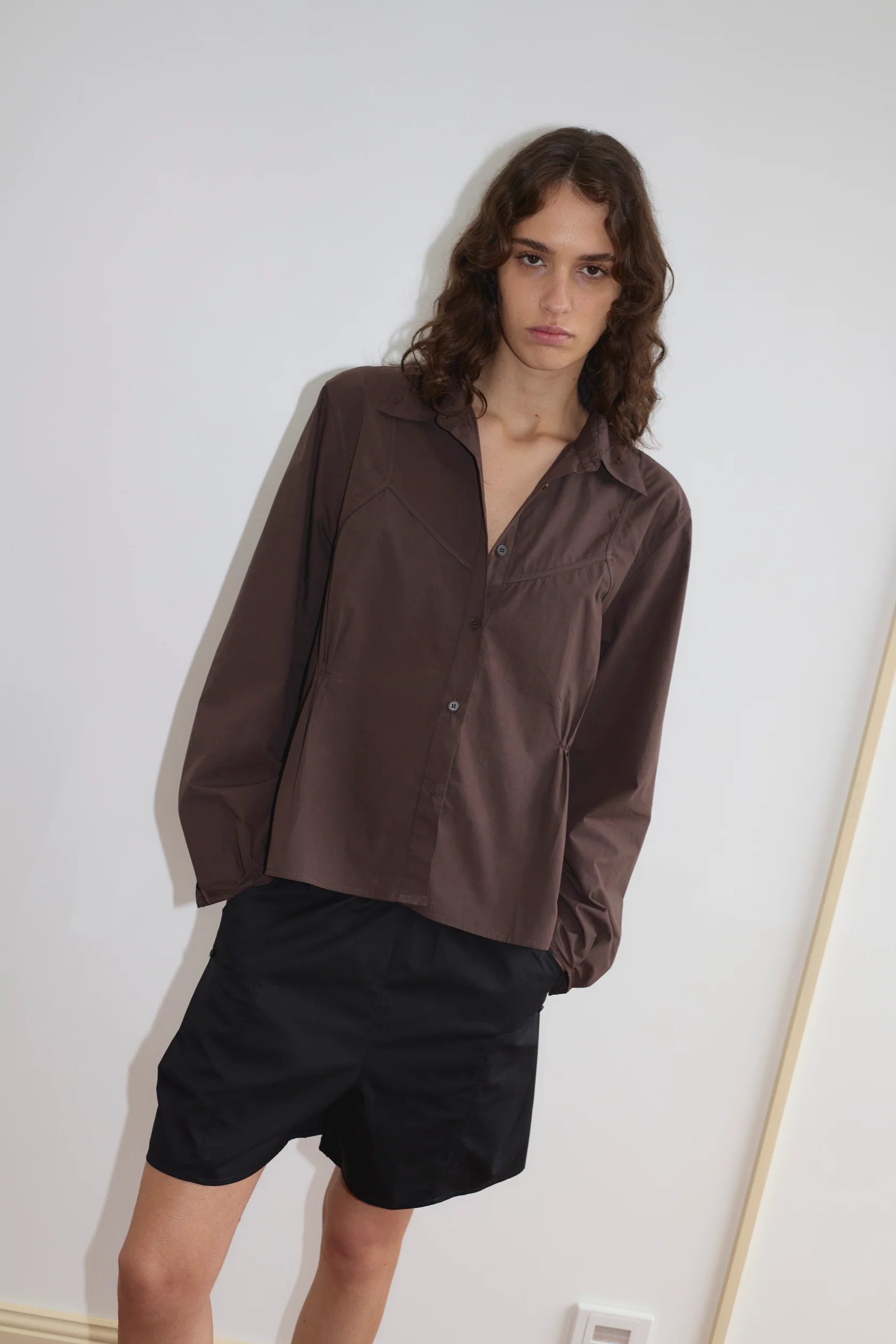 Deiji Studios - Cami Overshirt - Sepia