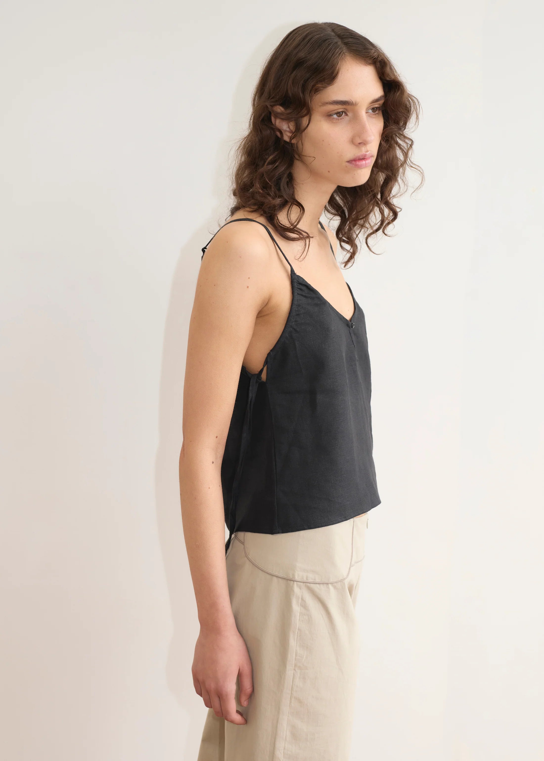 Deiji Studios - V Neck Cami - Black