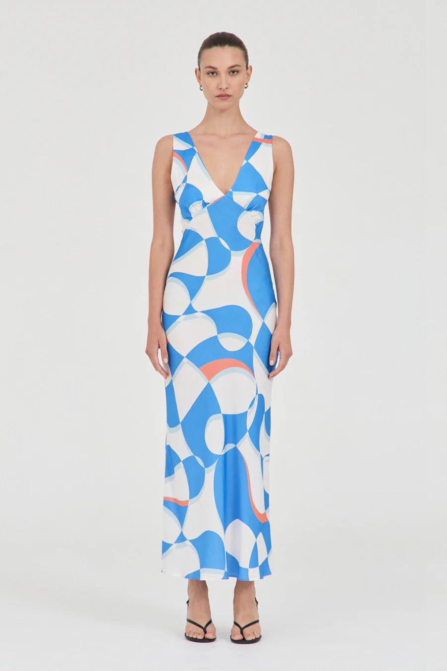 Friend Of Audrey - Evelyn Cupro Panel Dress - Wave