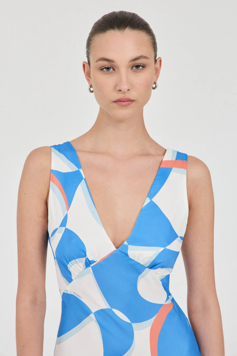 Friend Of Audrey - Evelyn Cupro Panel Dress - Wave