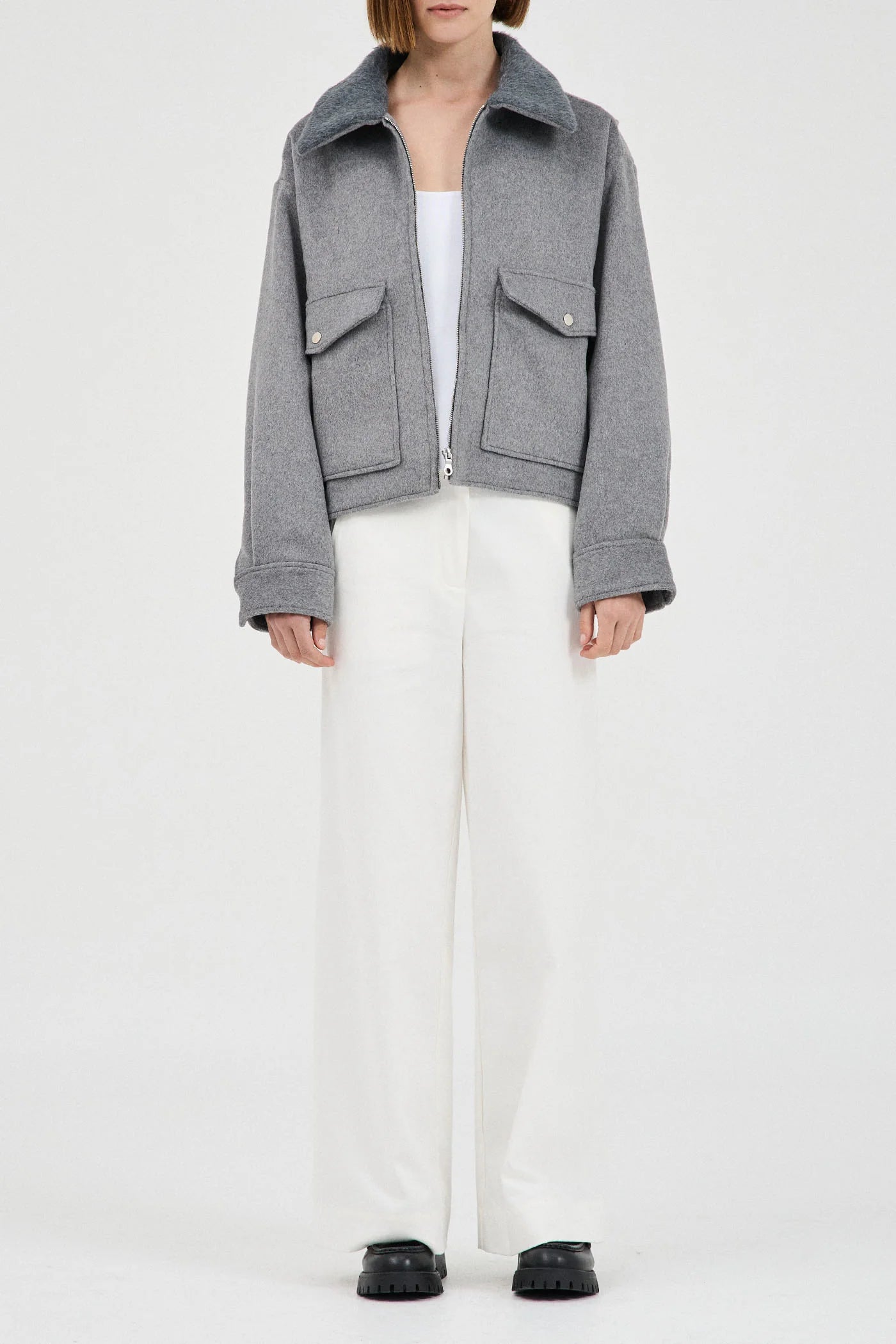 Friend of Audrey - Darren Bomber Jacket - Grey