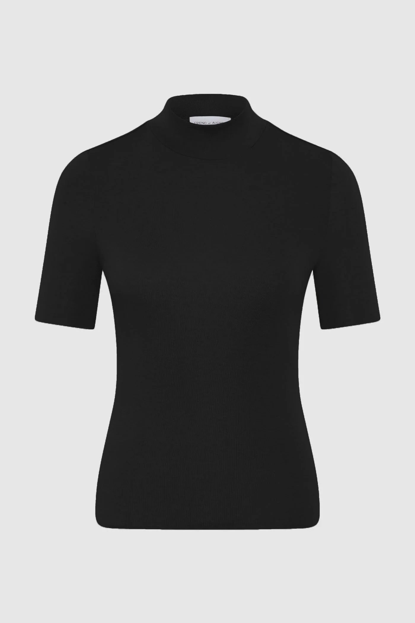 Friend of Audrey - Tencel Wool Short Sleeve Top - Black