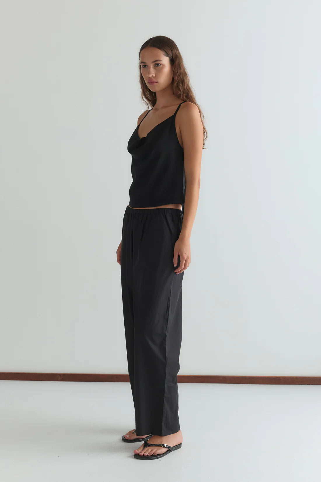 Deiji Studios - Drape Jersey Top - Black
