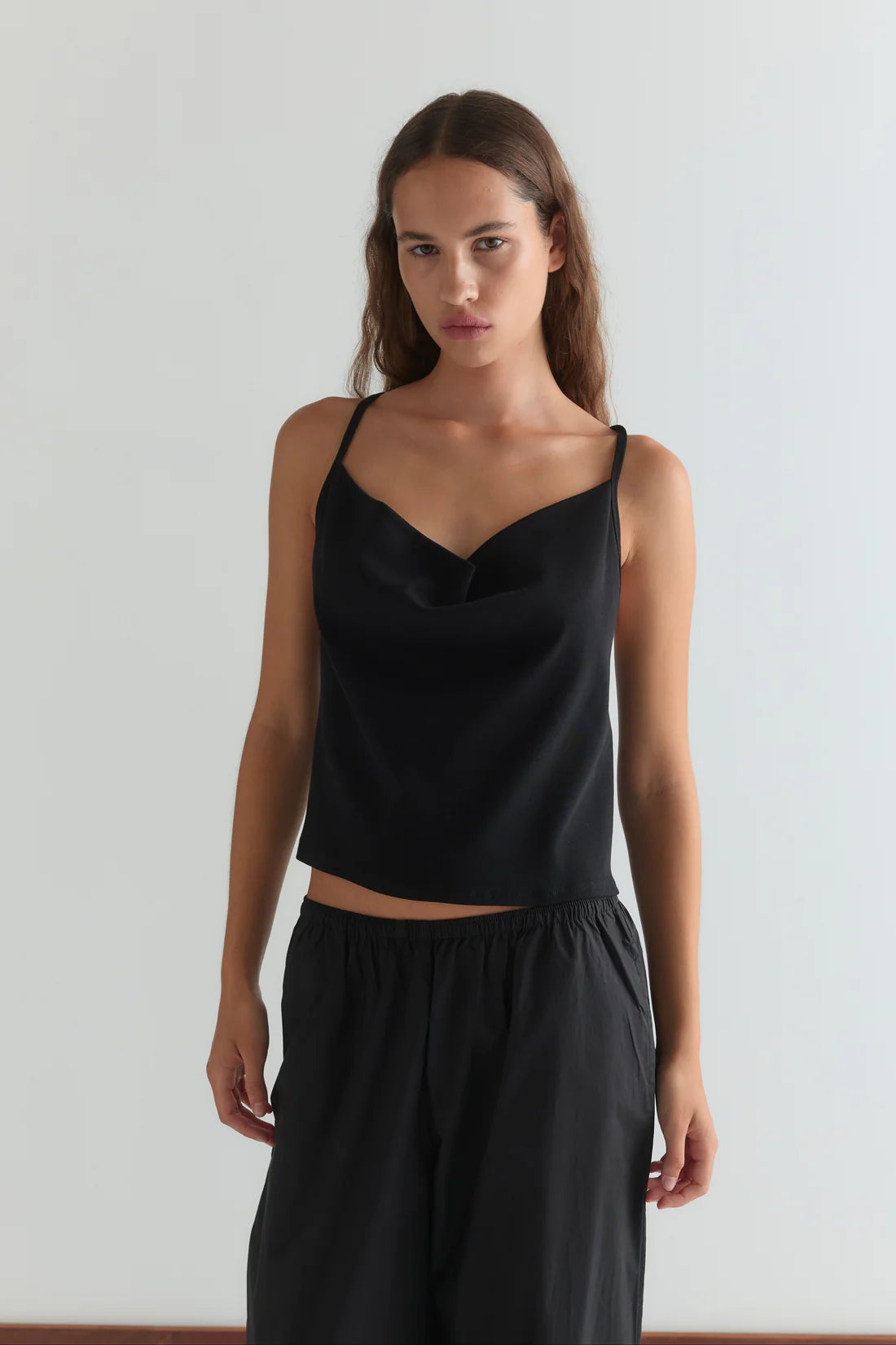 Deiji Studios - Drape Jersey Top - Black