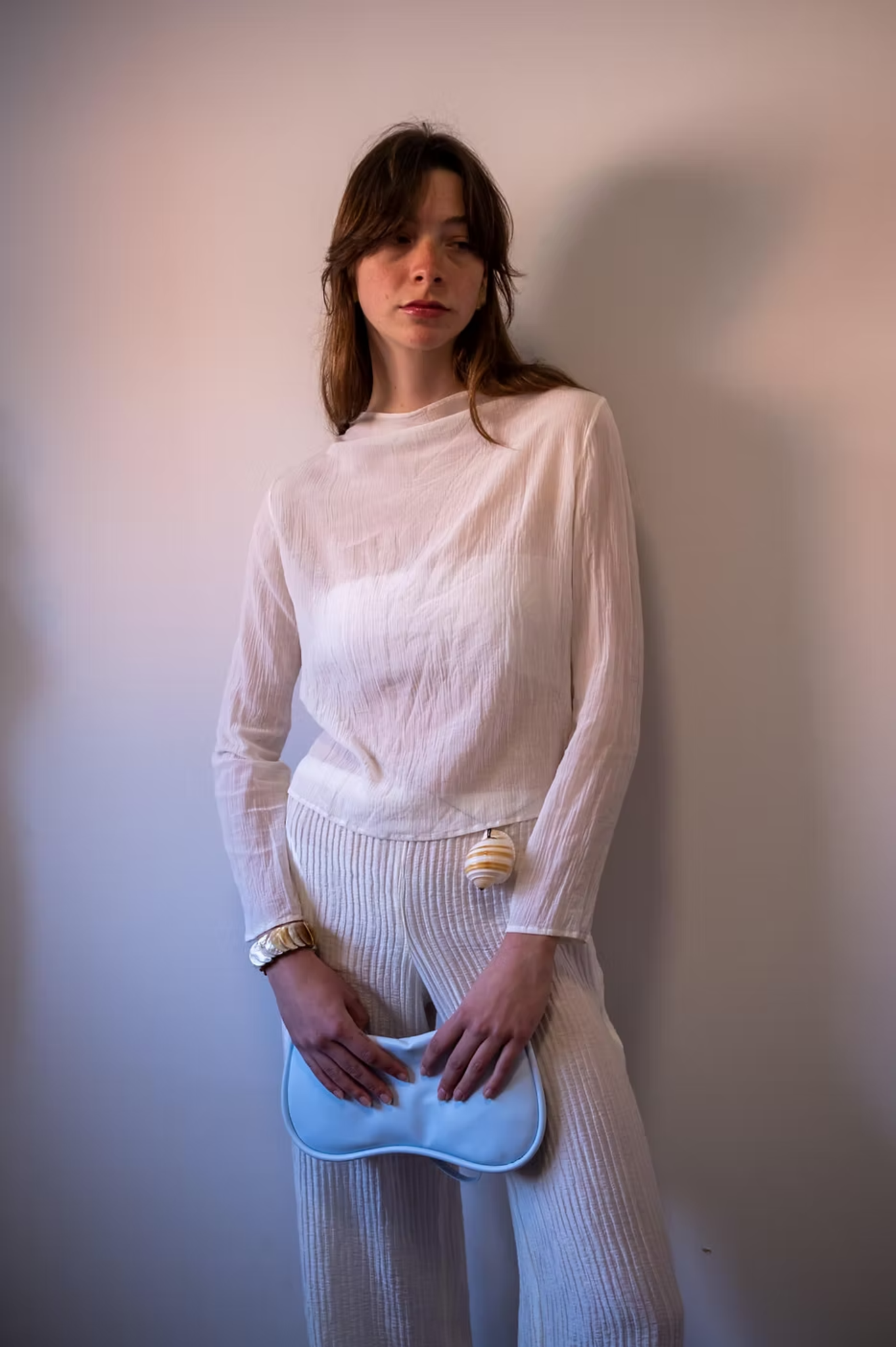 Oosterom - Crinkle Silk Skivvy - Ivory