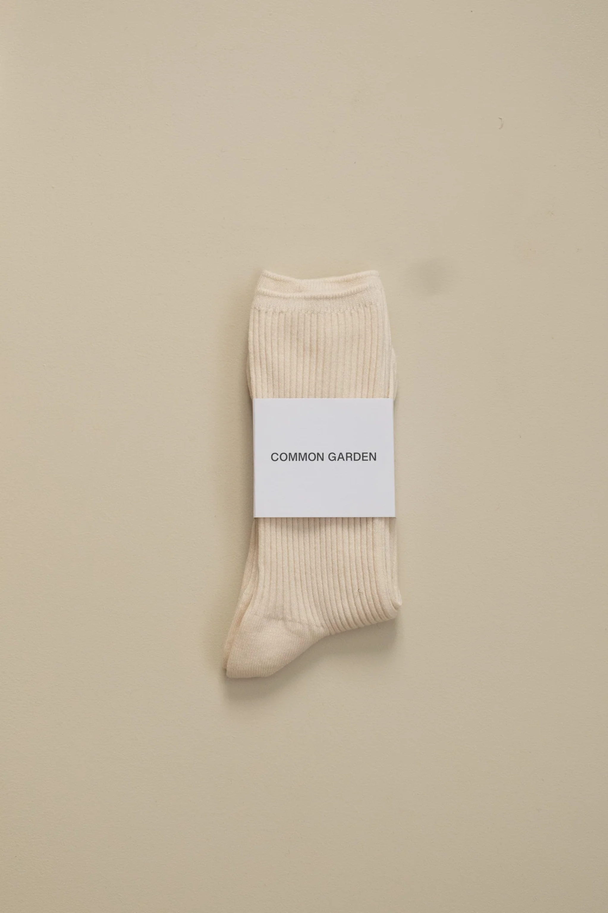 Common Garden - Ribbed Cotton Socks - Butter Cream