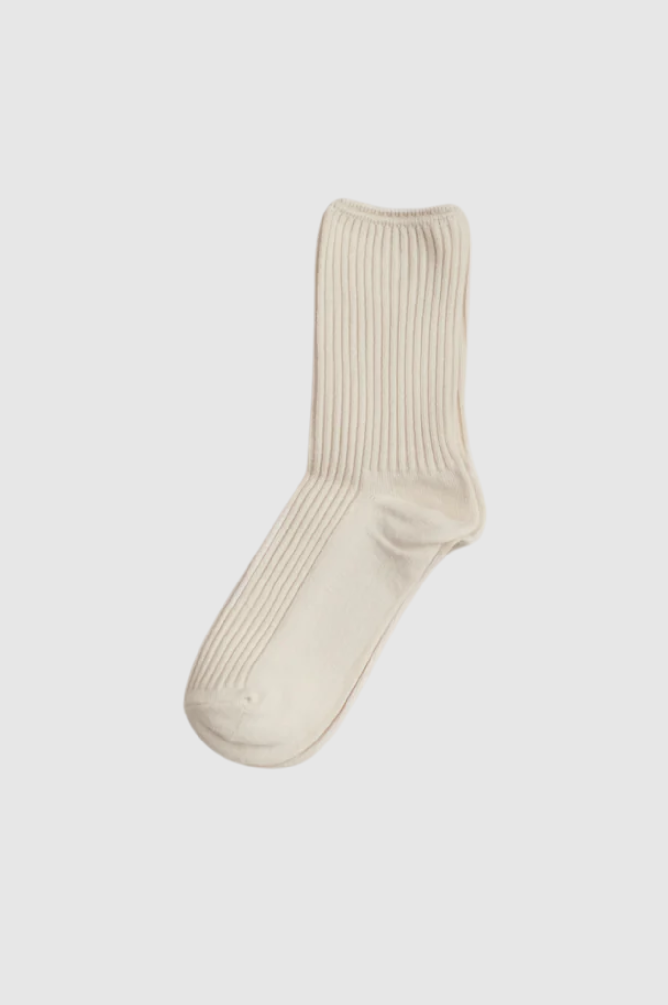 Common Garden - 2x2 Ribbed Cotton Socks - Butter Cream