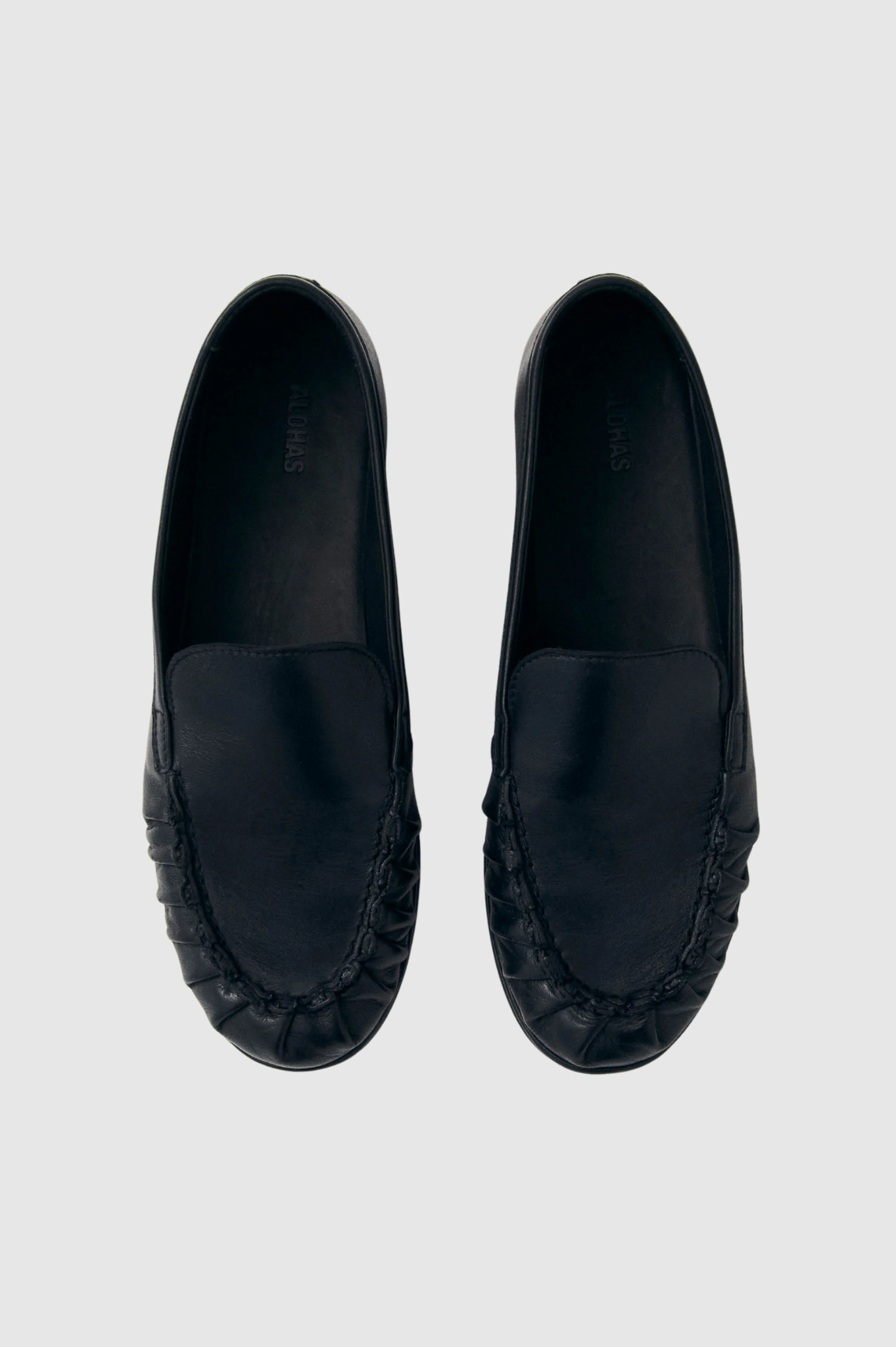 Alohas - Marty Black Leather Loafers