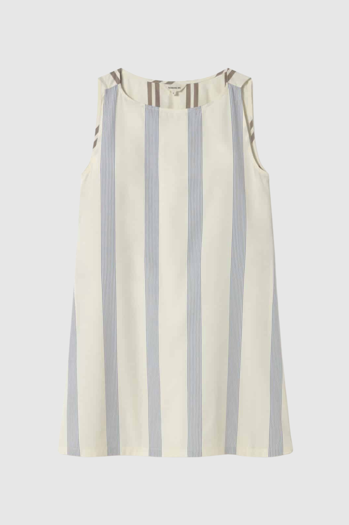 Thinking Mu - Cecile Dress - Poplin Stripes