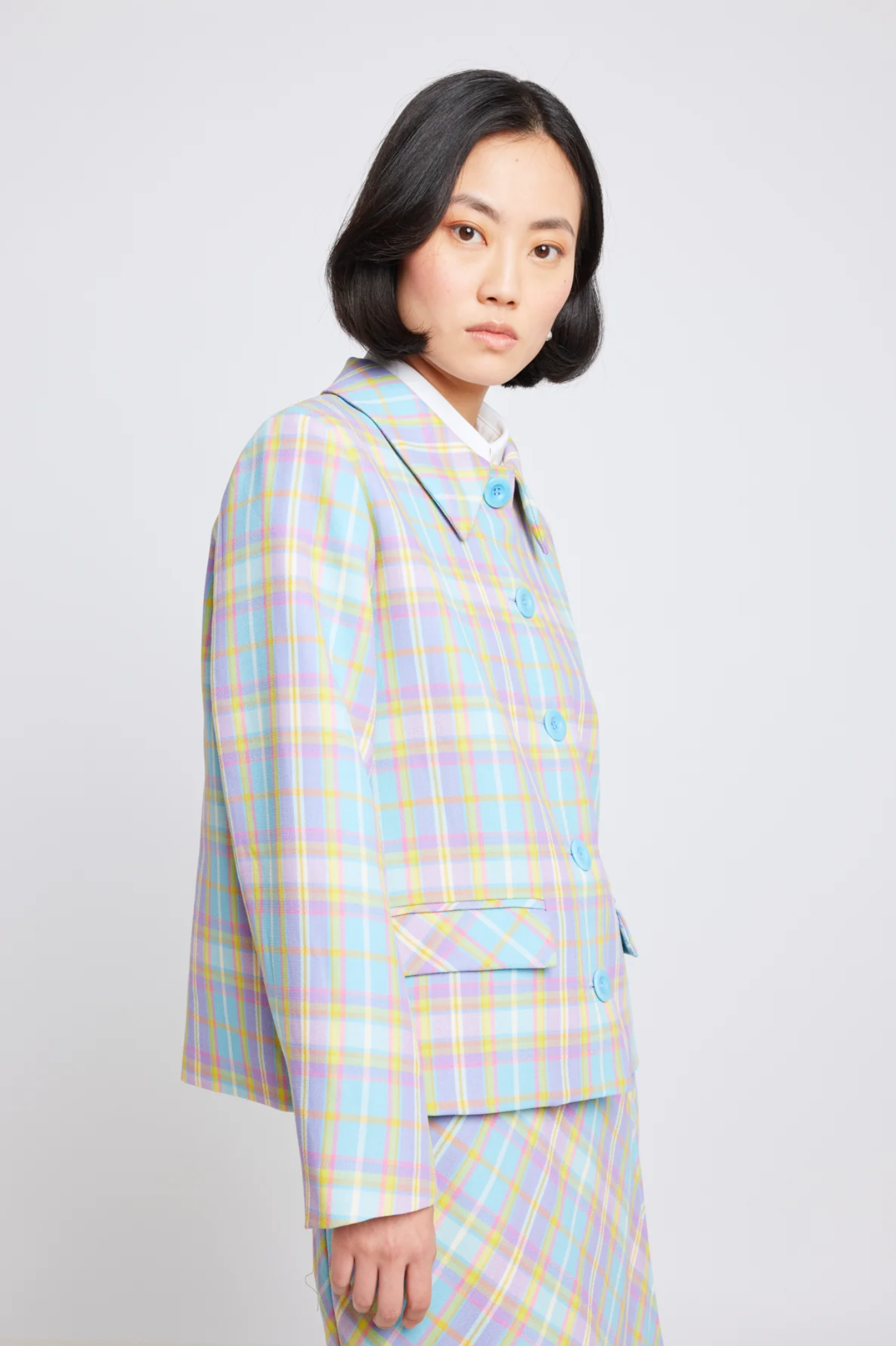 LAST ONE | Twenty-Seven Names - Perpetual Motion Jacket - Pastel Check