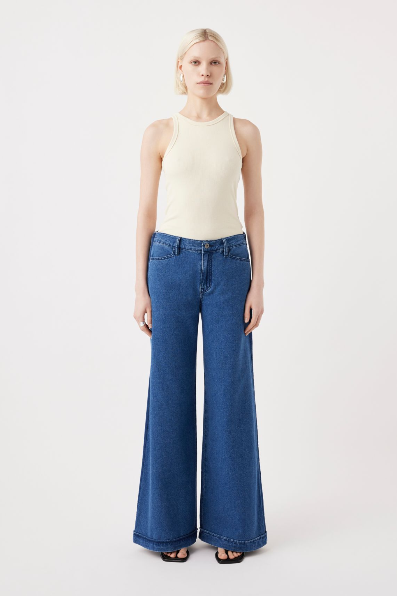 LAST ONE | Outland Denim - Leigh Mid Wide Long - Moderna Blue