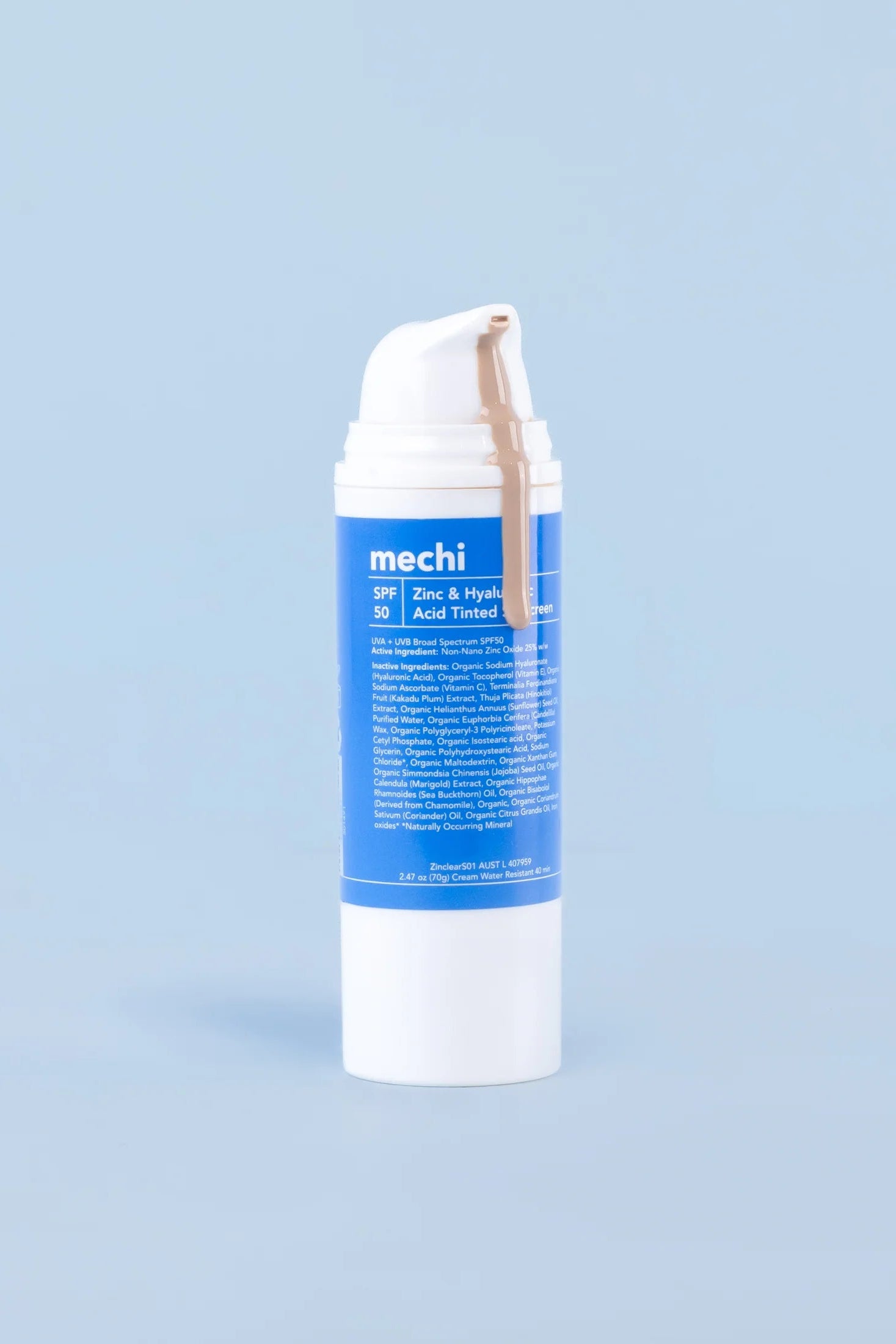 Mechi - Zinc & Hyaluronic Facial Sunscreen Deeply Tinted