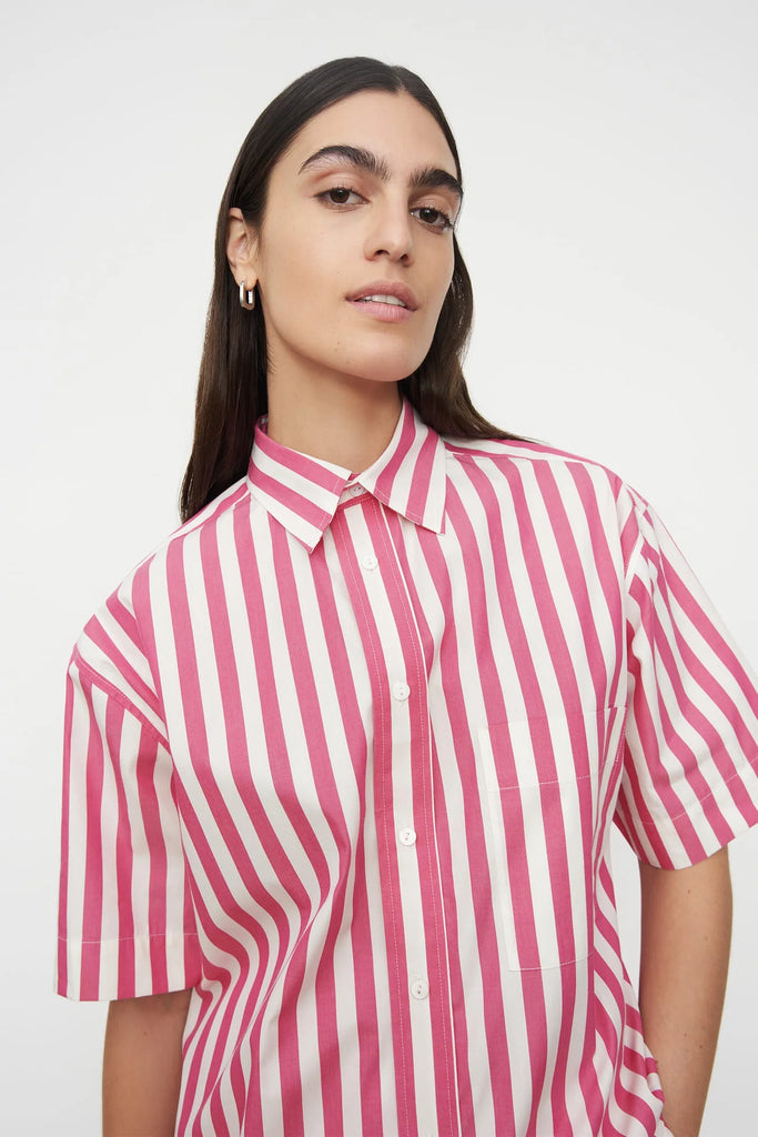 Kowtow - Shirt 02 - Fuchsia Stripe