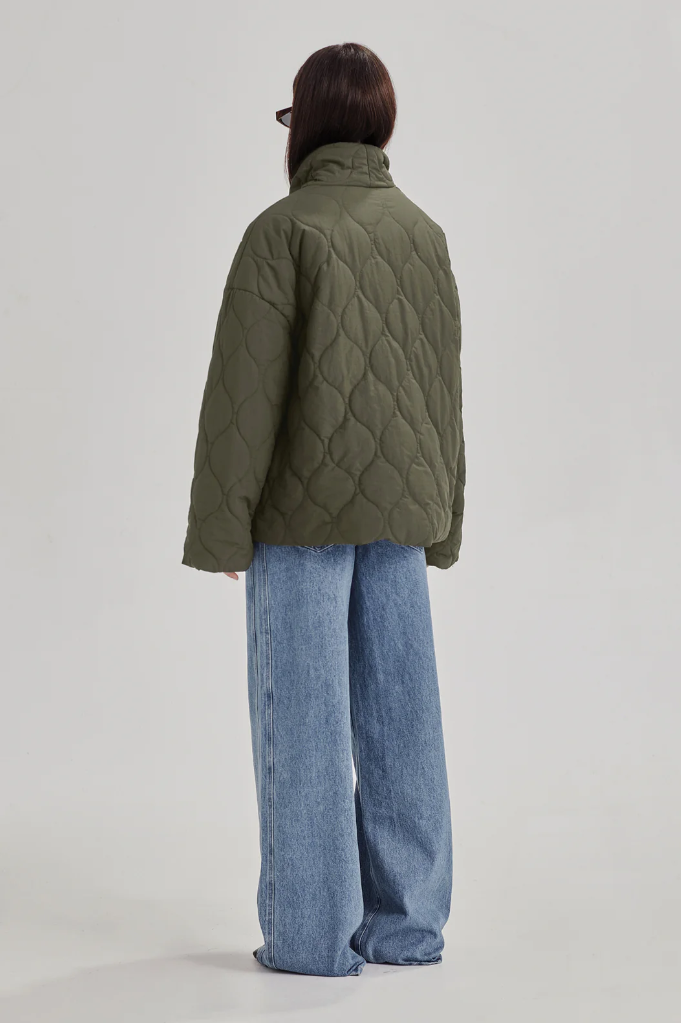 Commoners - Quilted Wrap Jacket - Olive Grey