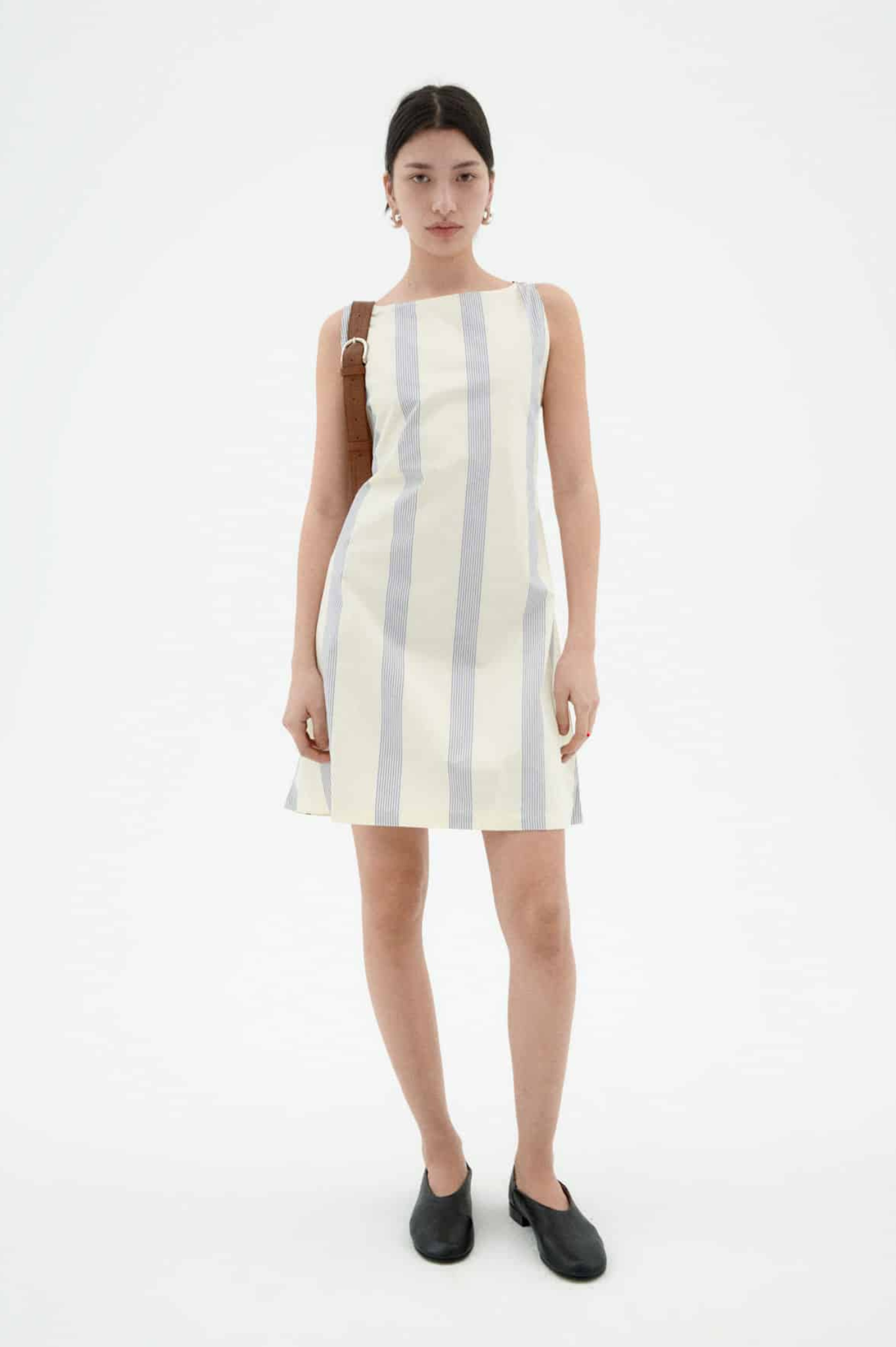 Thinking Mu - Cecile Dress - Poplin Stripes