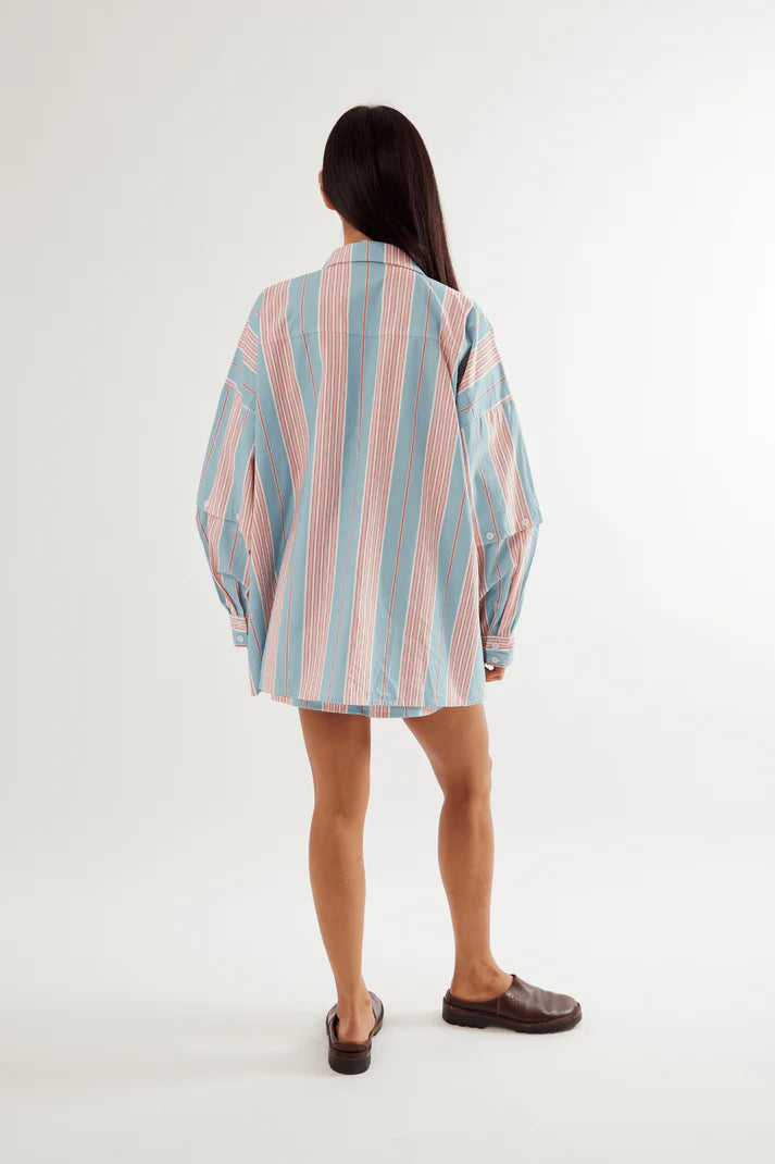Commonplace - Eastern Shirt - Baby Blue/Pink