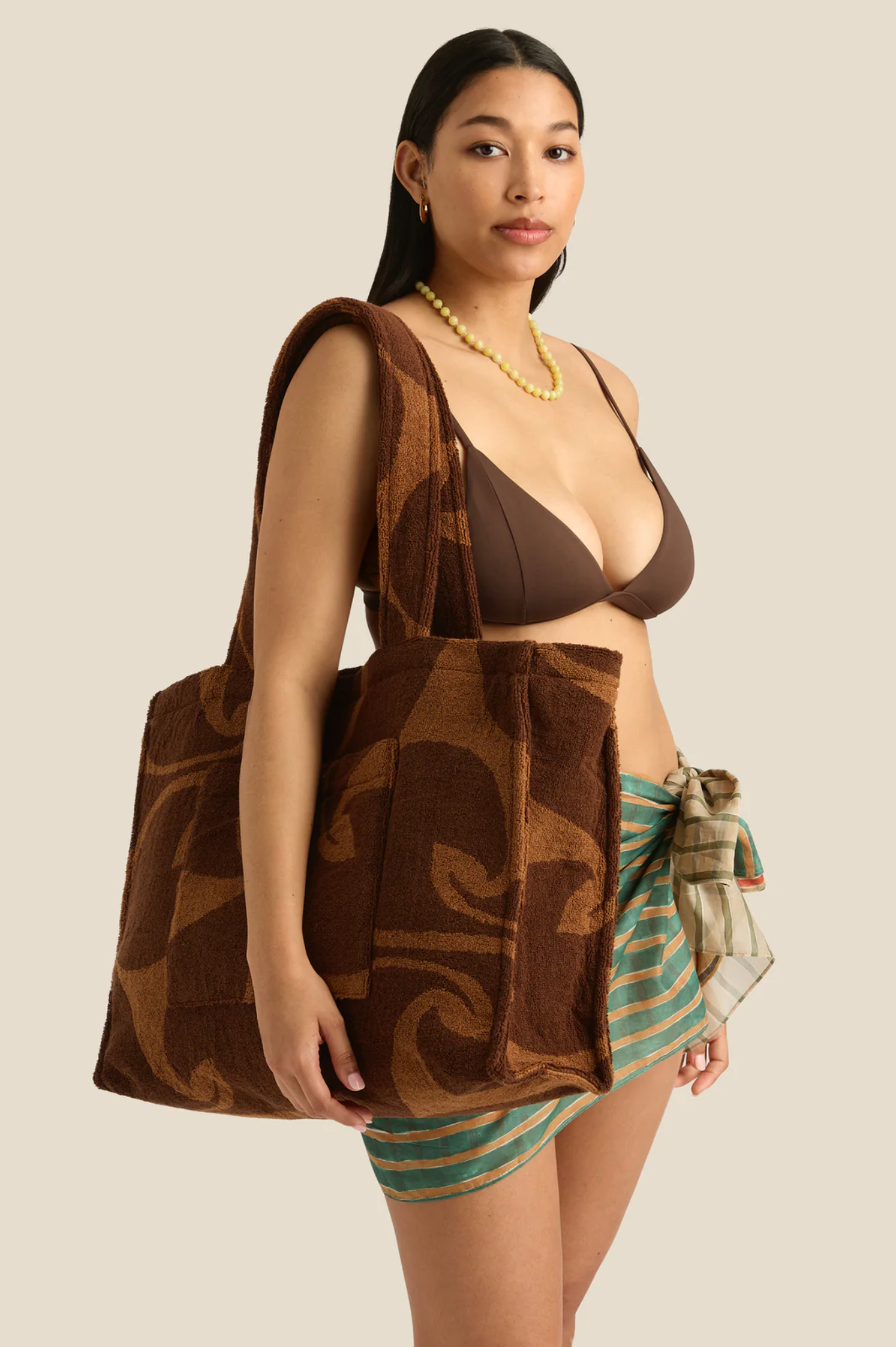 Soleil Soleil - Towelling Beach Bag - Umber