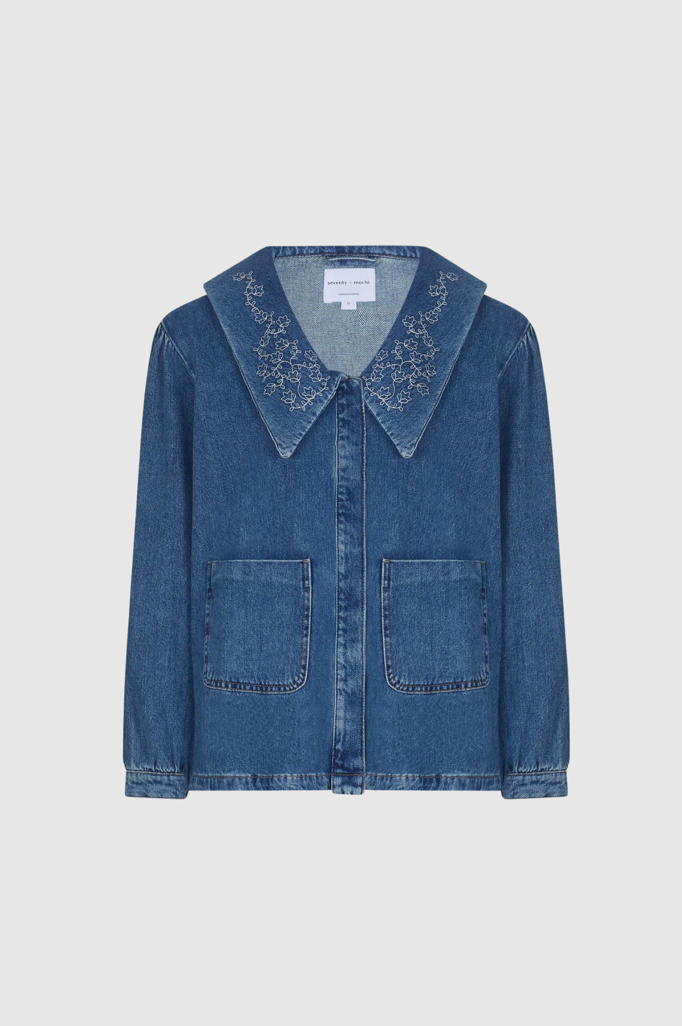 Seventy + Mochi - Neve Flower-Embroidered Denim Jacket - Phoenix