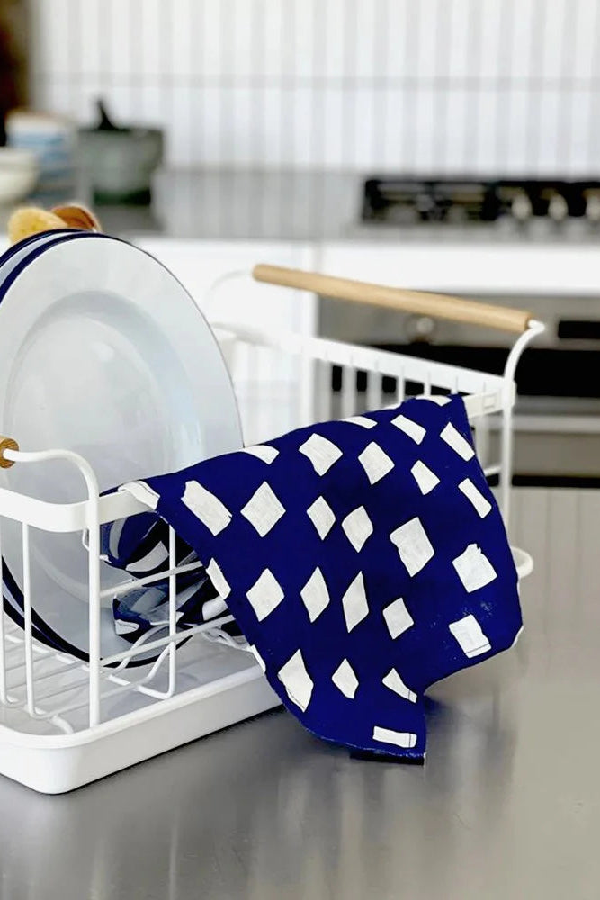 Father Rabbit - Tea Towel - Hand-Drawn Checkers