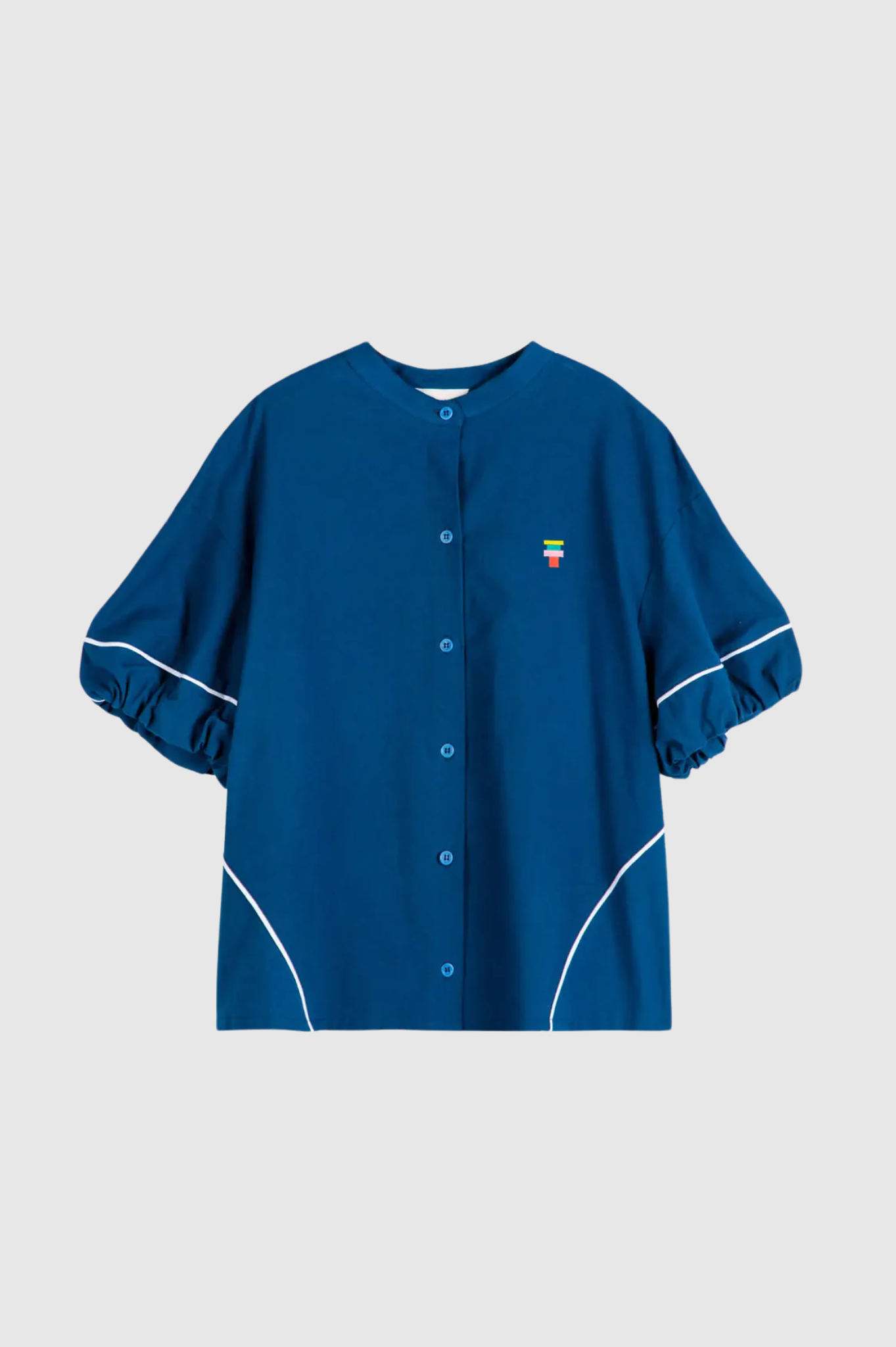 Bobo Choses - Contrast Trim Puff Sleeve Shirt