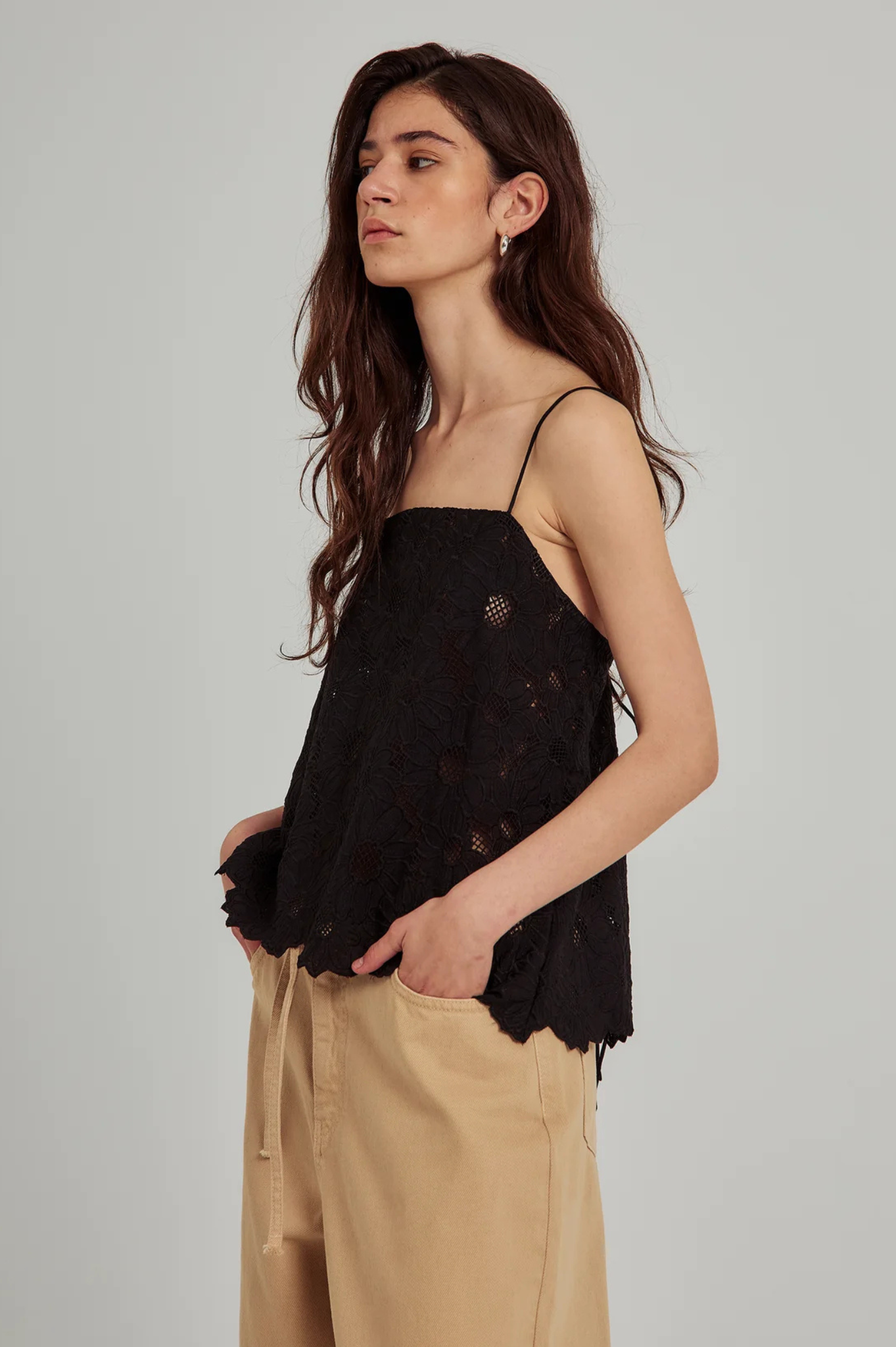 Norr - Hannali Wide Belt Jeans - Light Sand