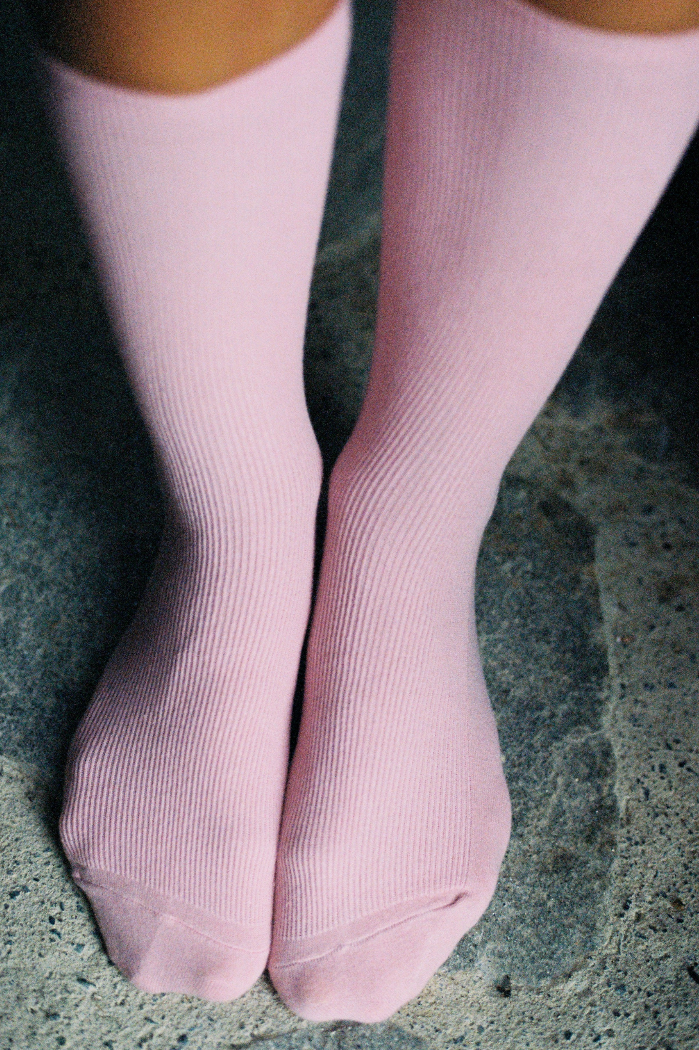 Common Garden - Fine Ribbed Cotton Socks - Blush