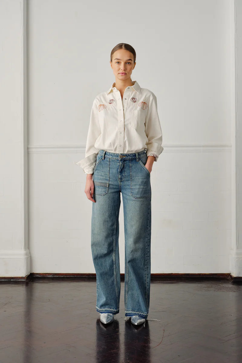LAST ONE | Seventy + Mochi - Elodie Full Length Jean - Pasadena Vintage