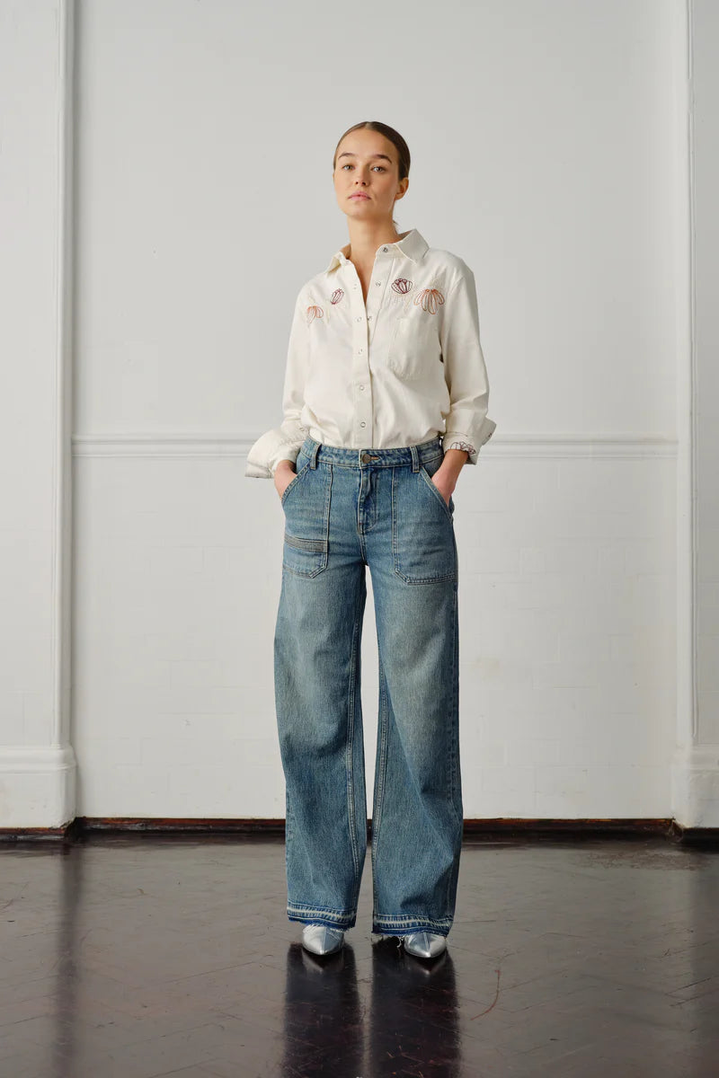 LAST ONE | Seventy + Mochi - Elodie Full Length Jean - Pasadena Vintage