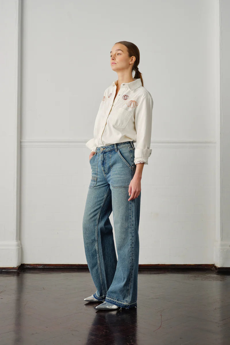 LAST ONE | Seventy + Mochi - Elodie Full Length Jean - Pasadena Vintage