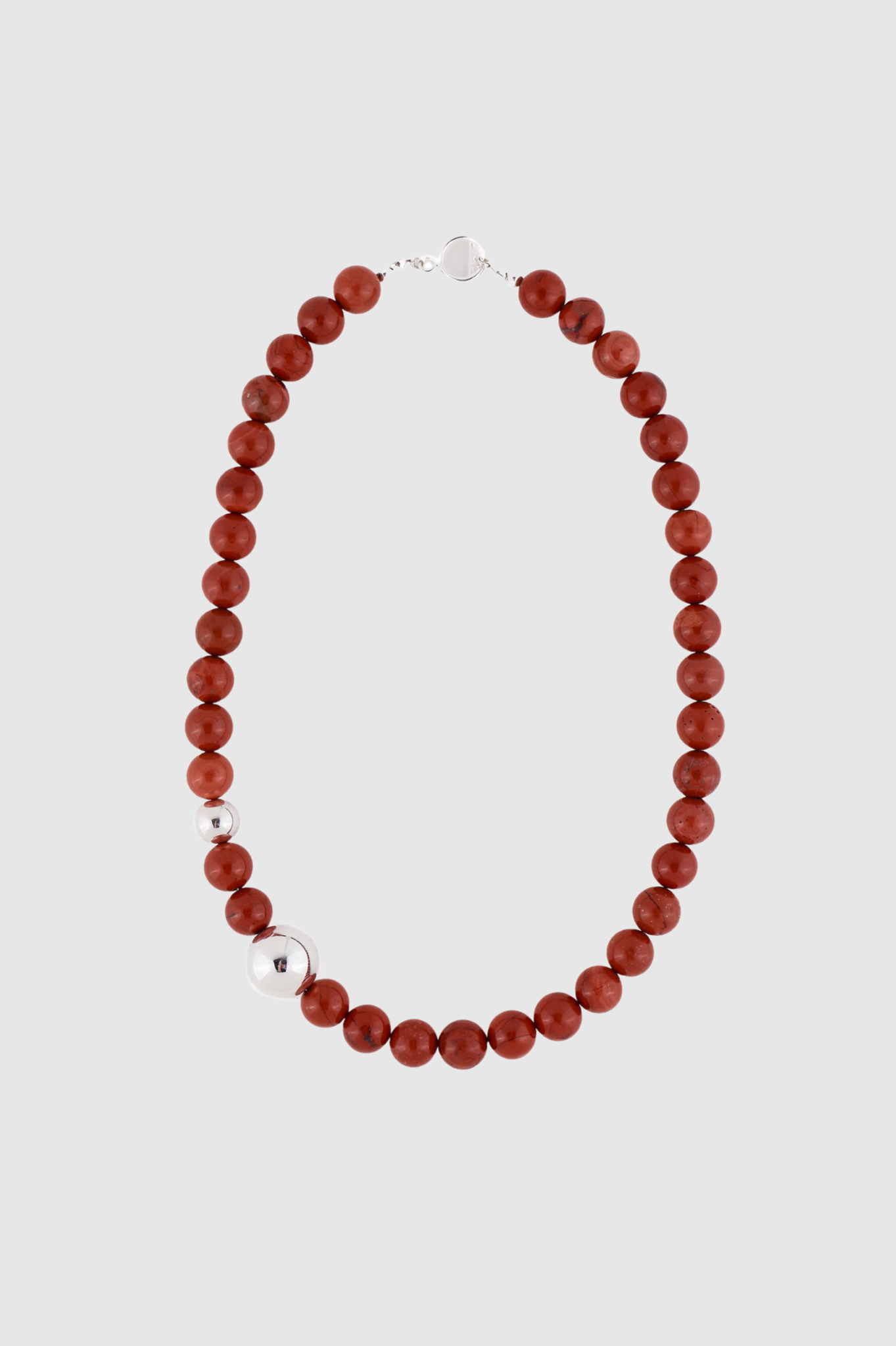 RBCCA KSTR - Dylan Necklace Red Jasper - Silver