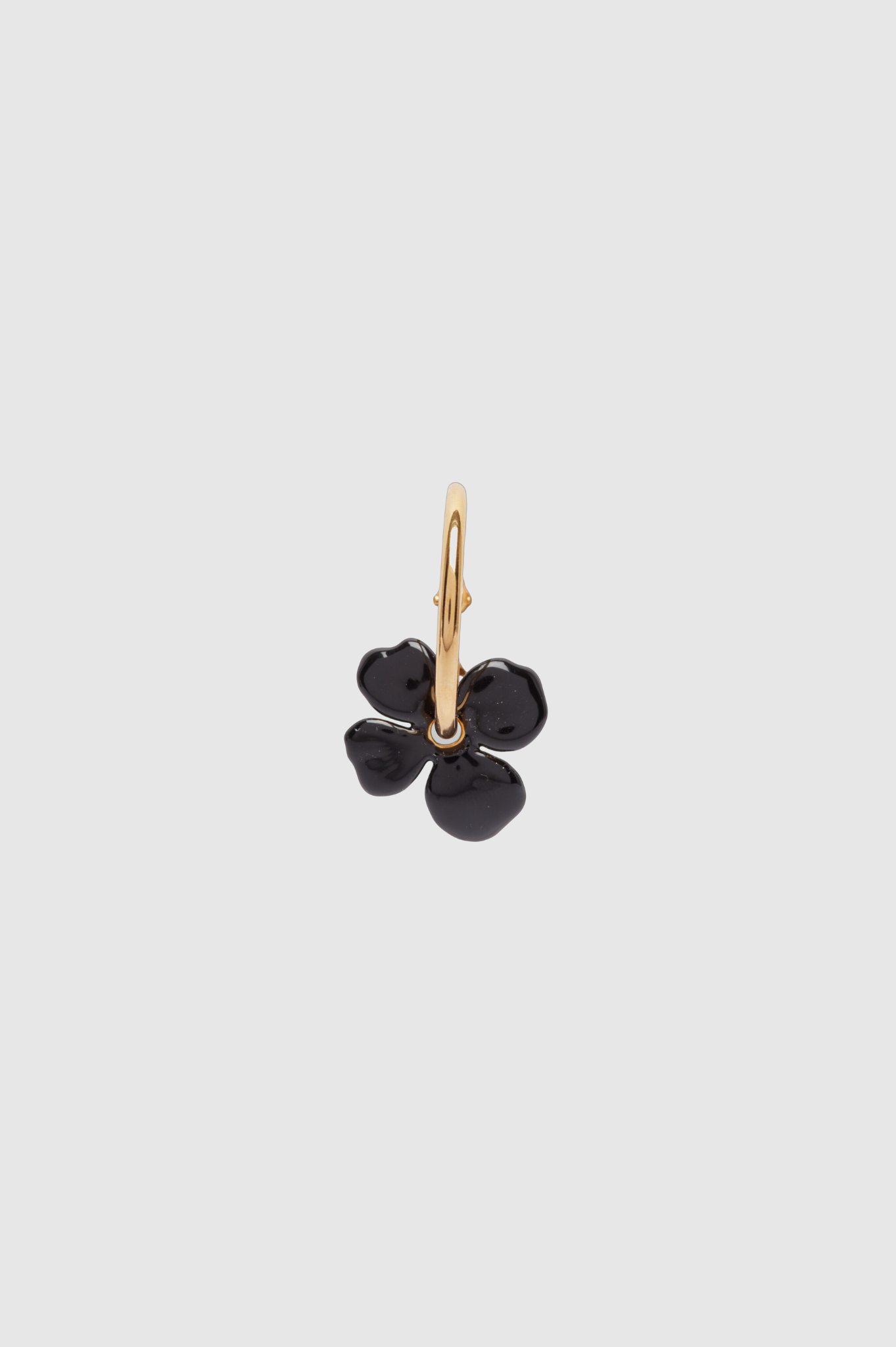 A.P.C - Creole Fleur Earrings - Gold & Black