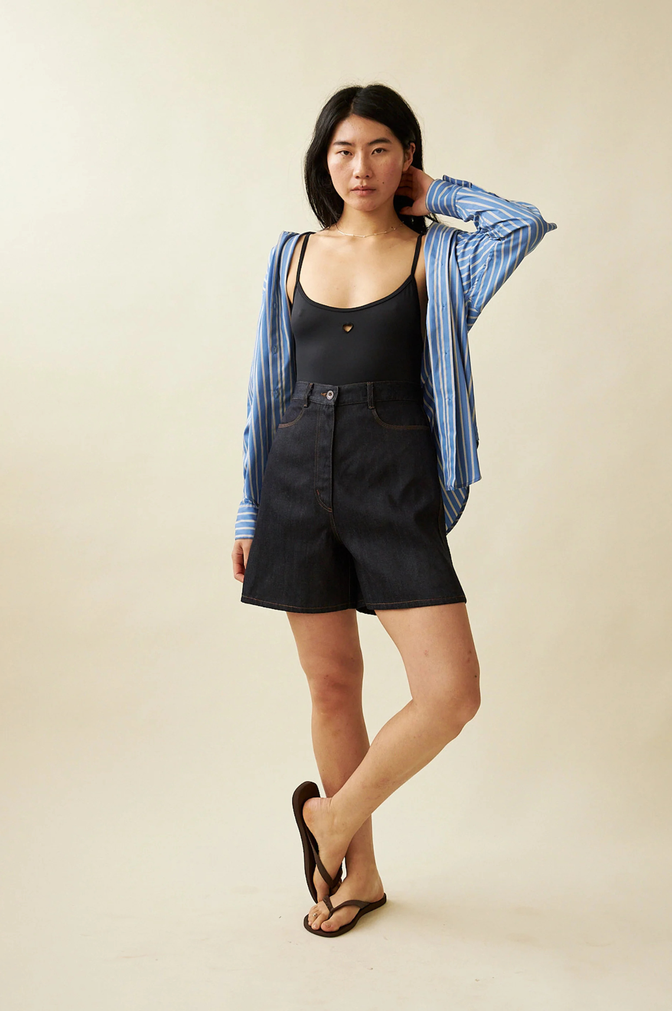 Penny Sage - Freddie Shorts - Indigo Denim