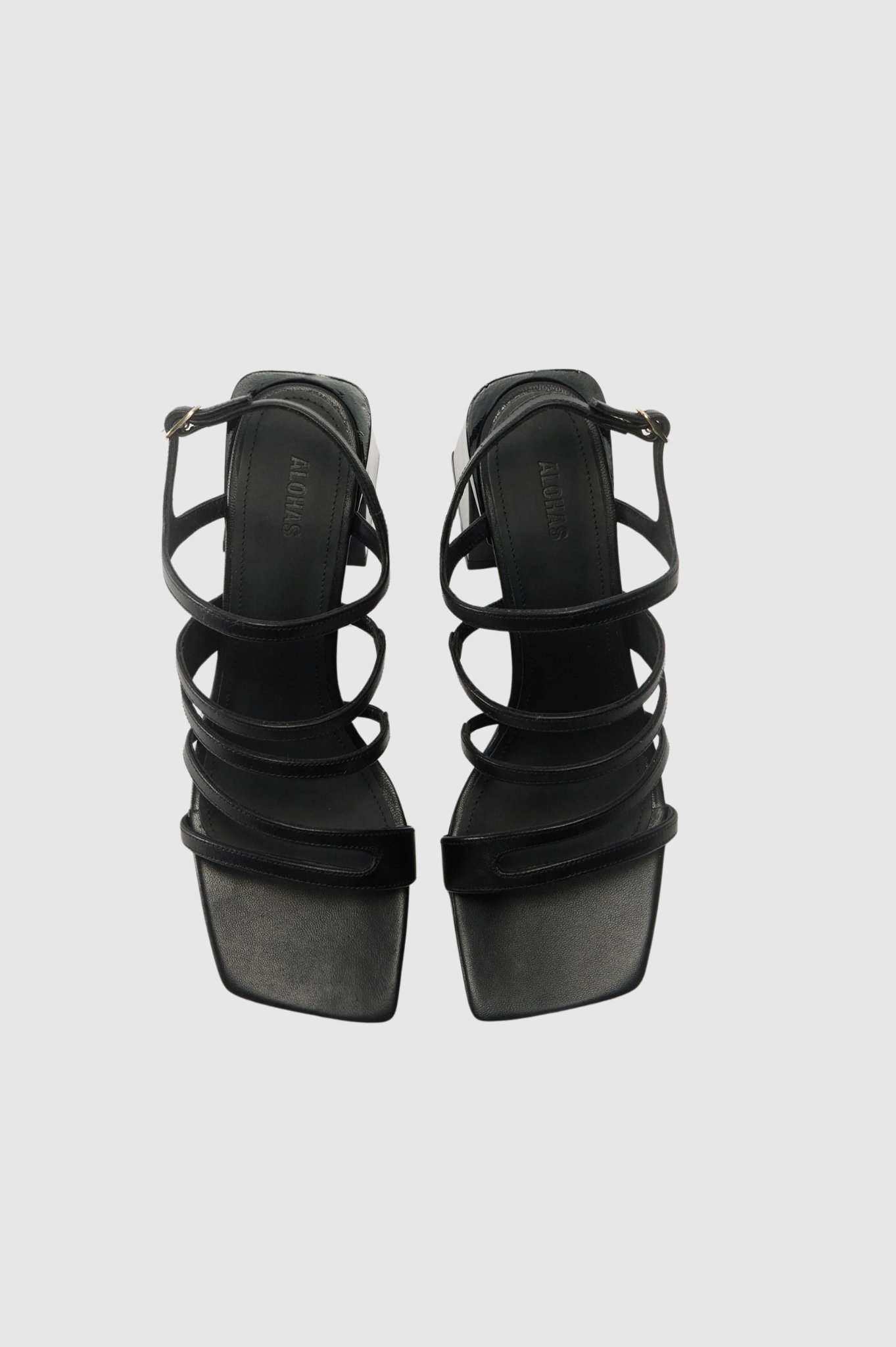 Alohas - Aubrey Leather Sandals - Black