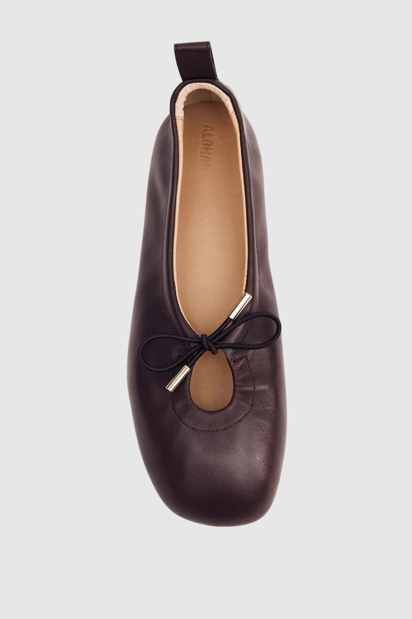 Alohas - Rosalind Leather Ballet Flats - Brown