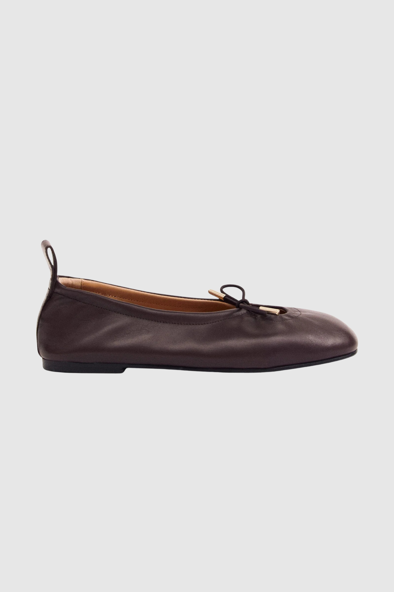 Alohas - Rosalind Leather Ballet Flats - Brown