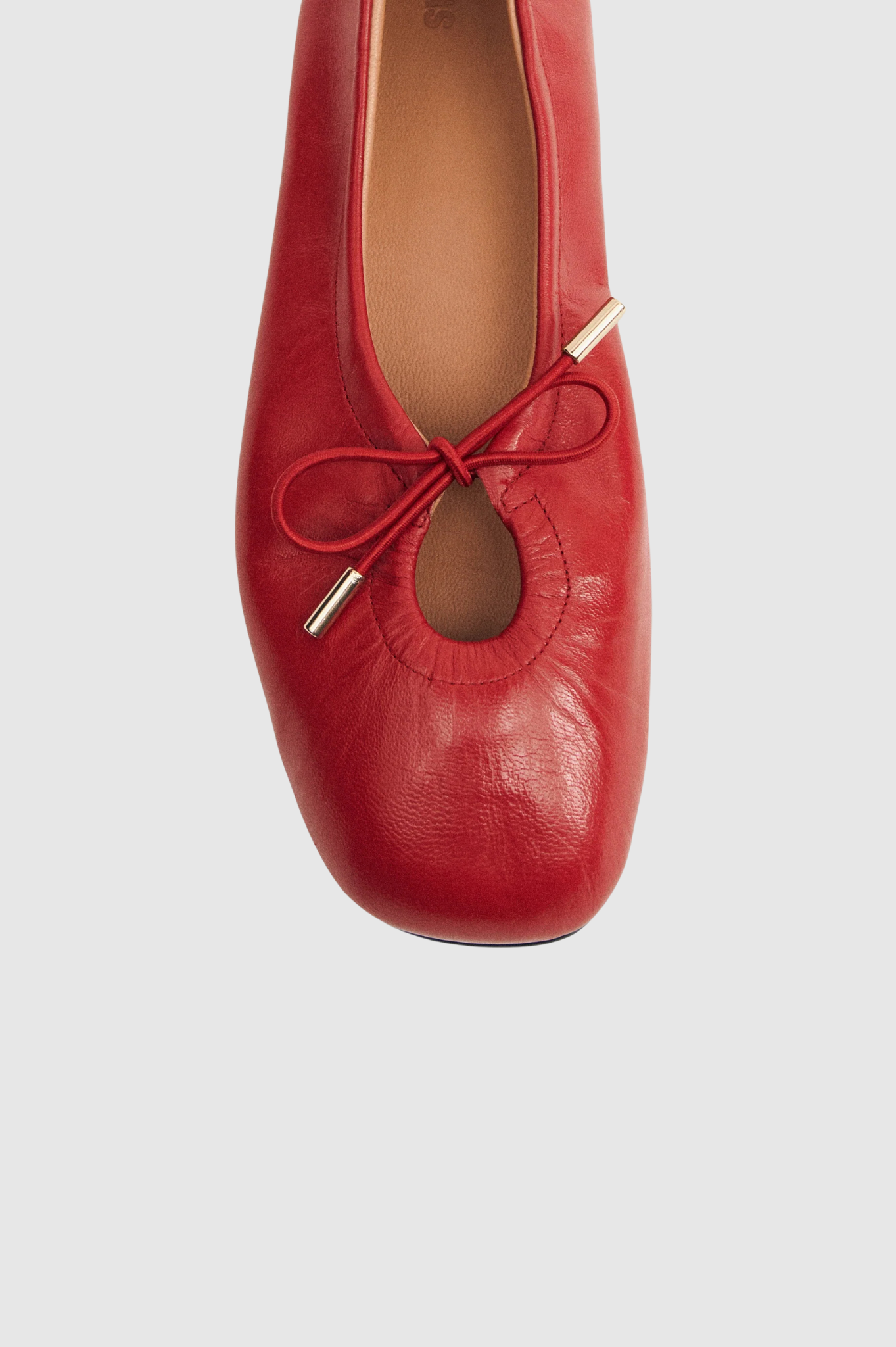Alohas - Rosalind Leather Ballet Flats - Red