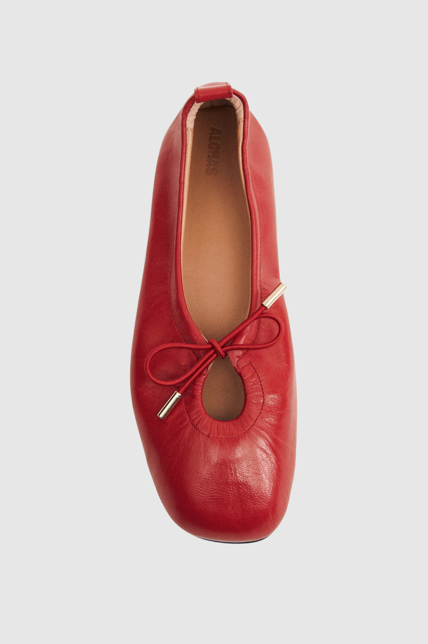 Alohas - Rosalind Leather Ballet Flats - Red